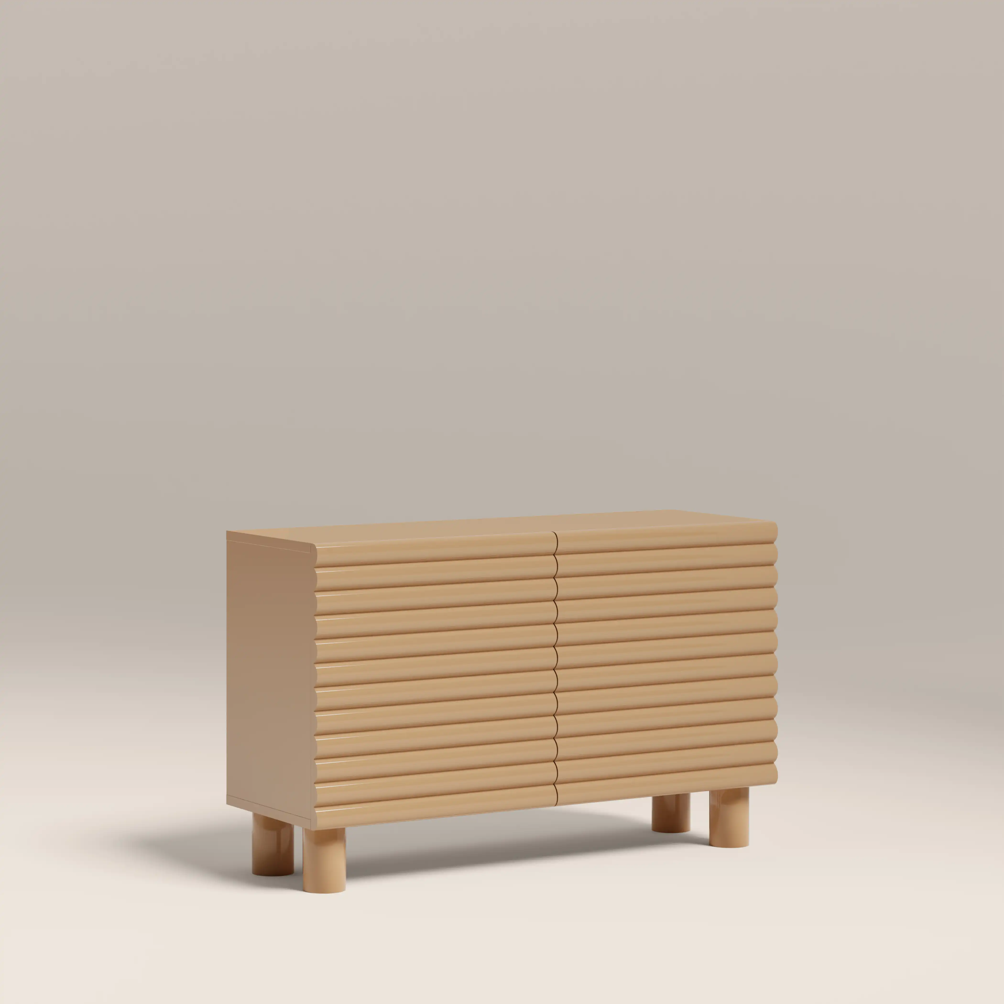 Raphael 2 Door Sideboard | High Gloss Taupe - Image 3