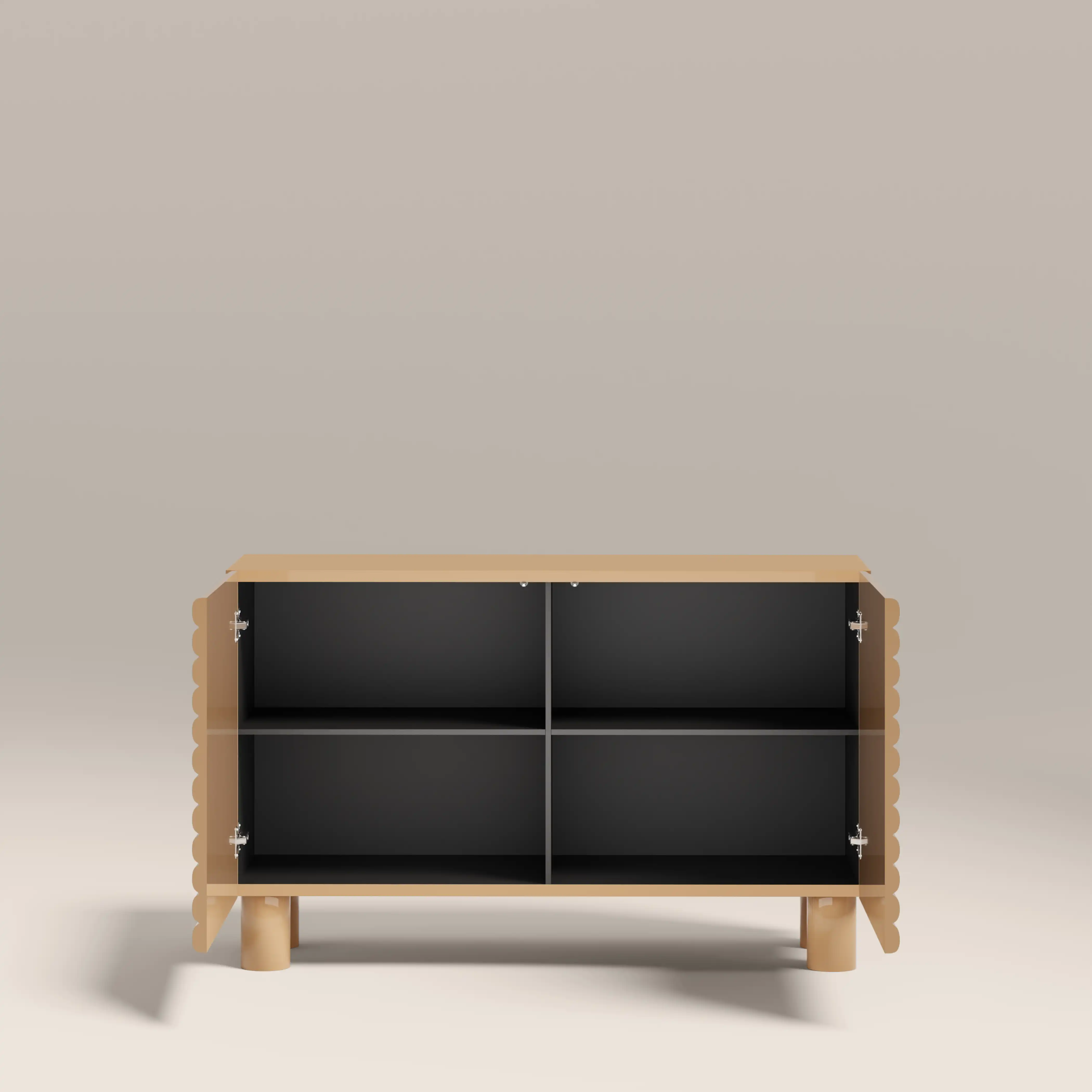 Raphael 2 Door Sideboard | High Gloss Taupe - Image 4