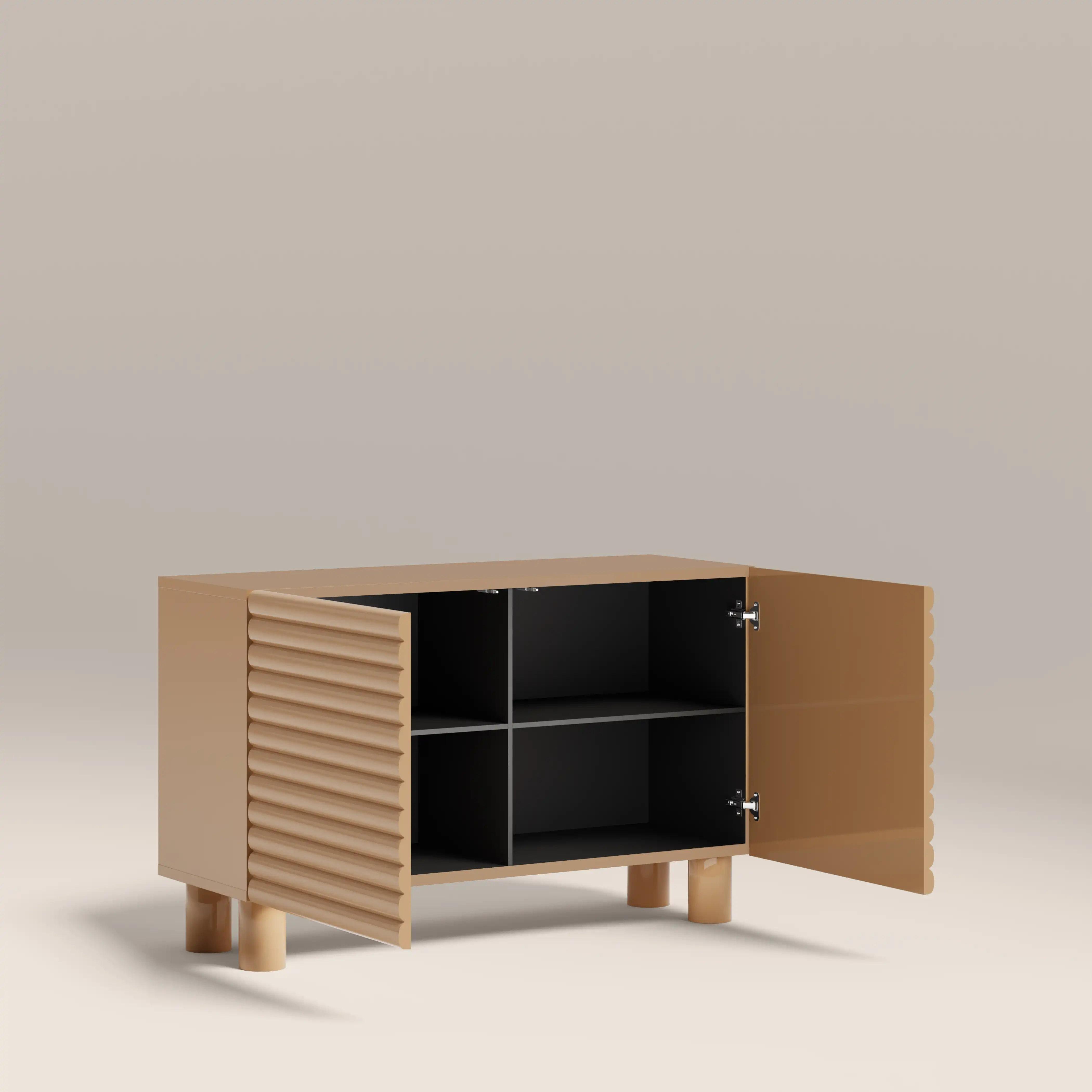 Raphael 2 Door Sideboard | High Gloss Taupe - Image 6