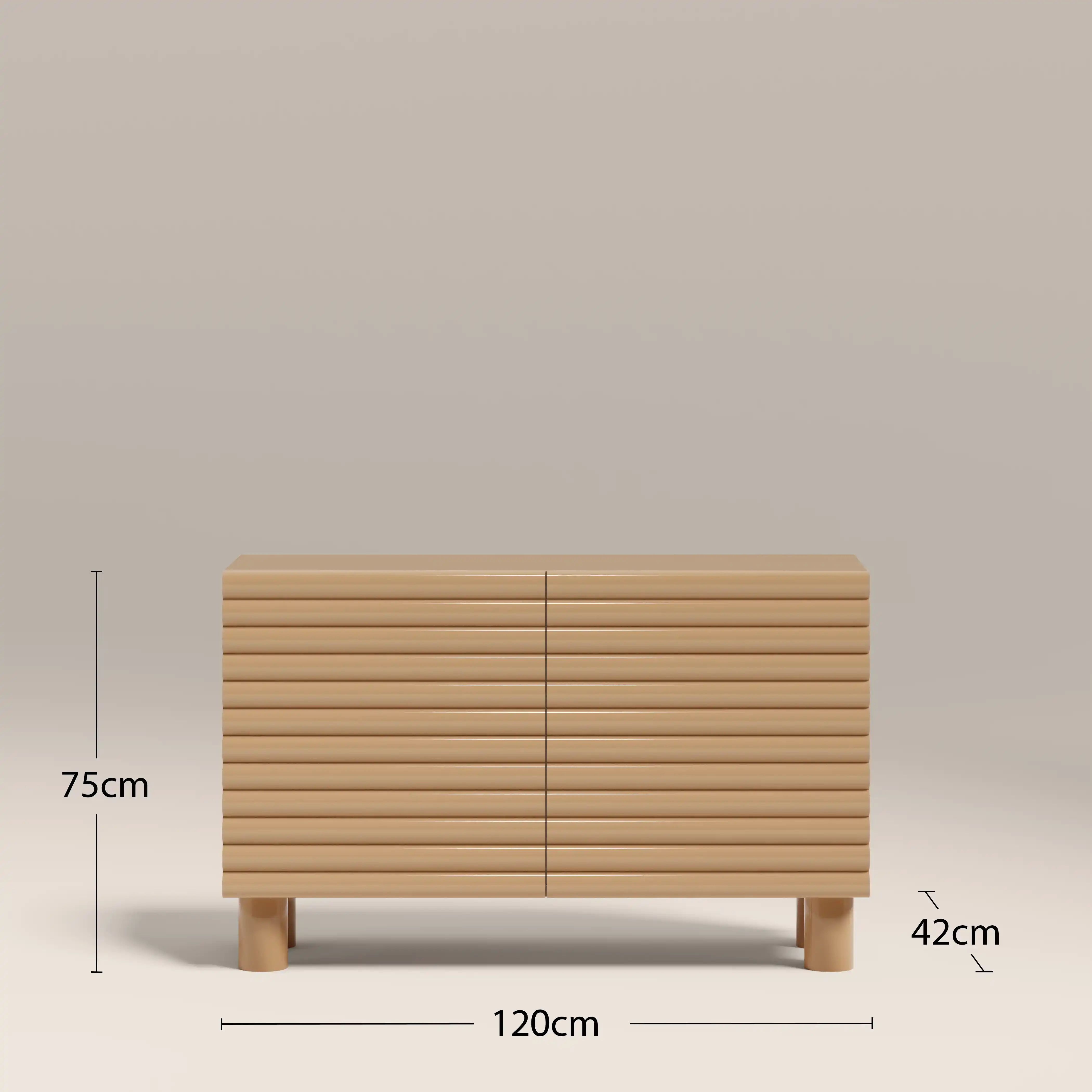 Raphael 2 Door Sideboard | High Gloss Taupe - Image 7