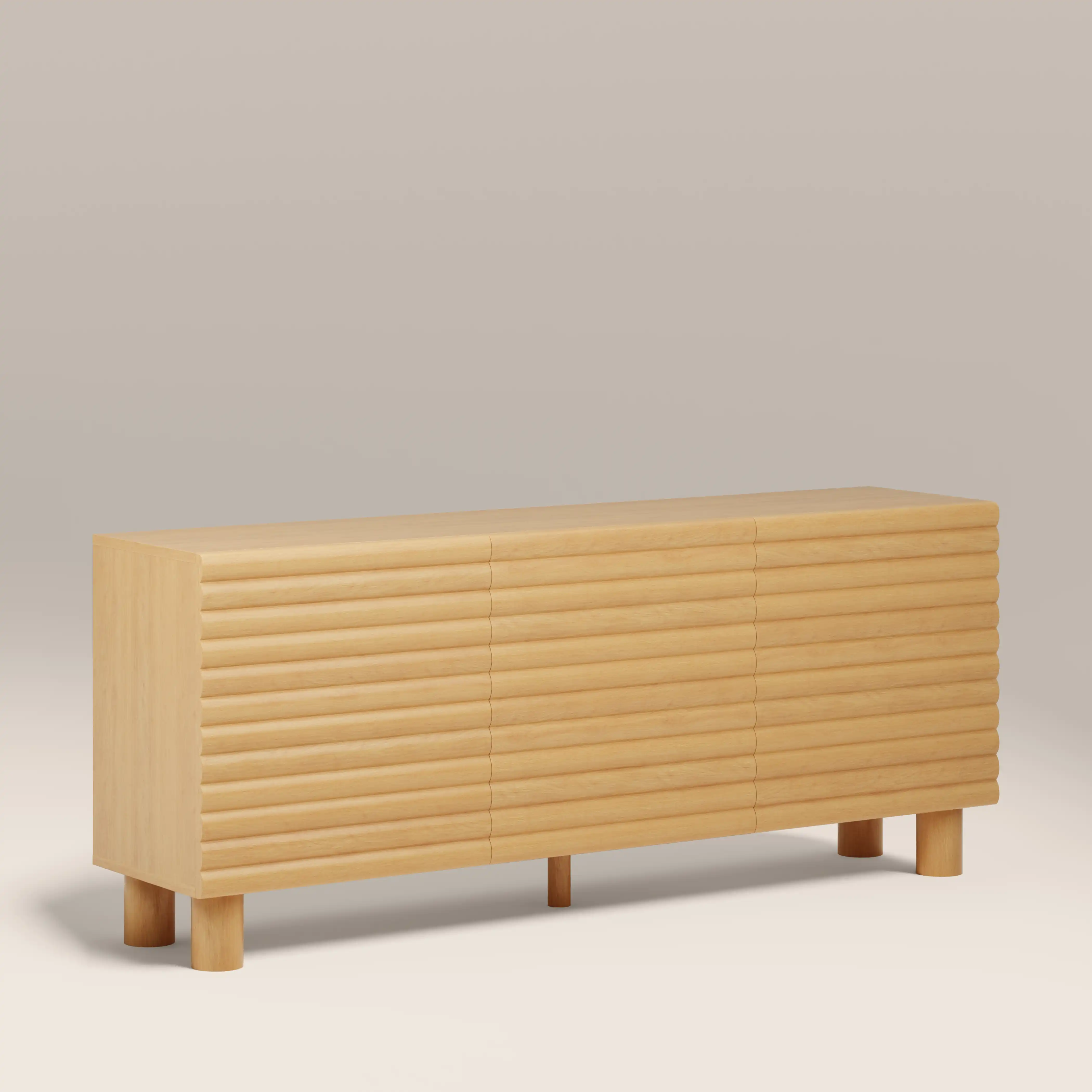 Raphael 3 Door Wooden Sideboard | Oak - Image 2