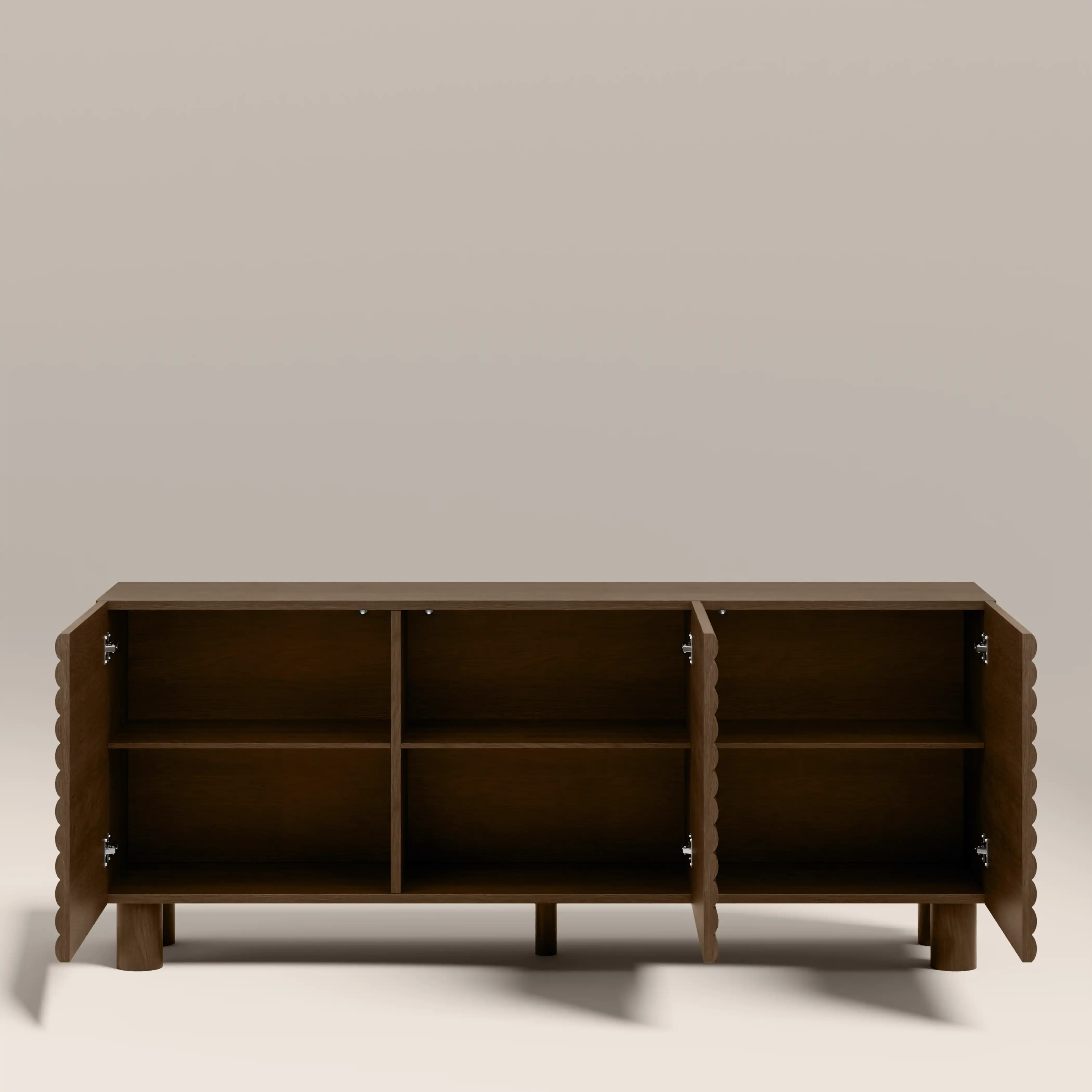 Raphael 3 Door Wooden Sideboard | Walnut - Image 4