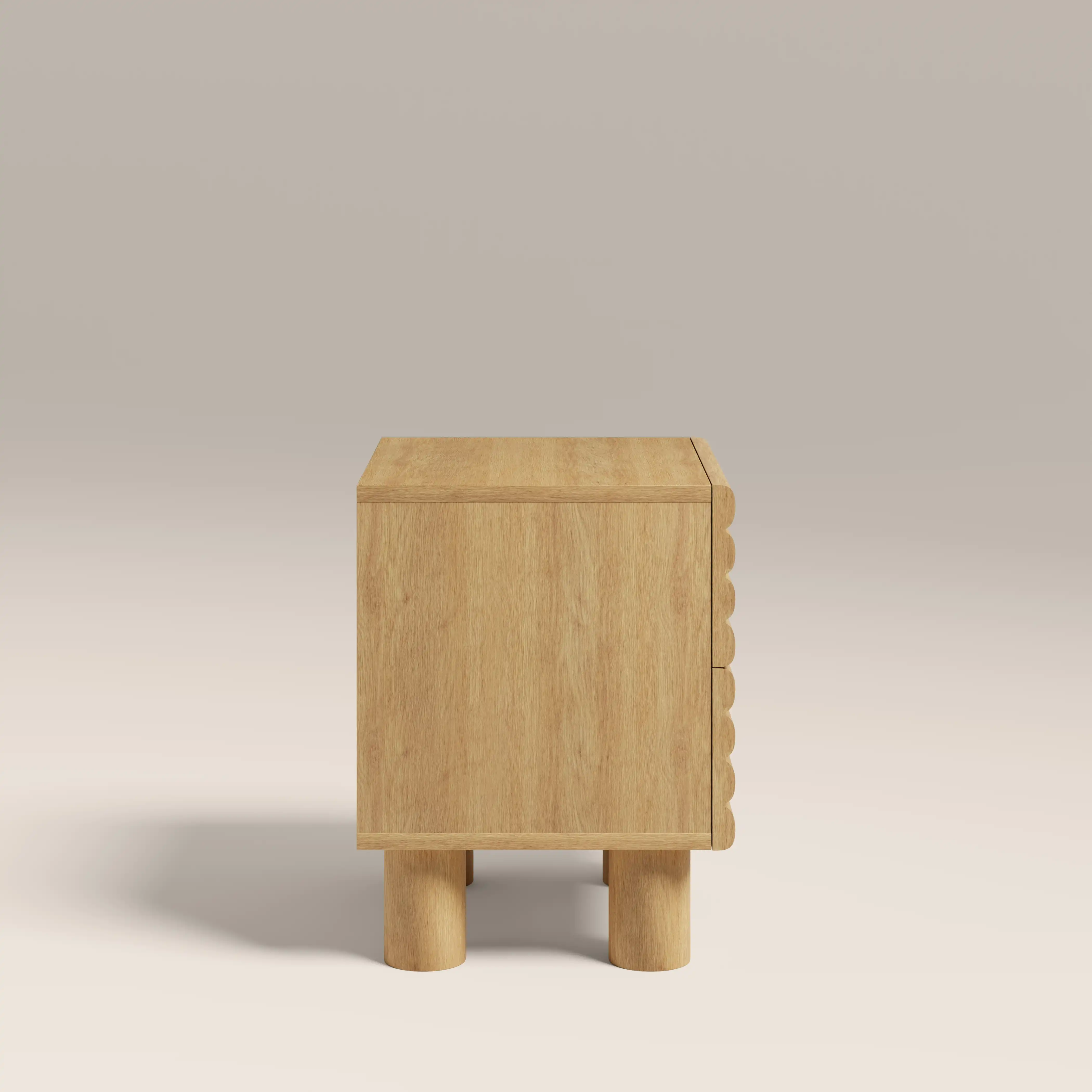 Raphael 2 Drawer Wooden Bedside Table | Oak - Image 5