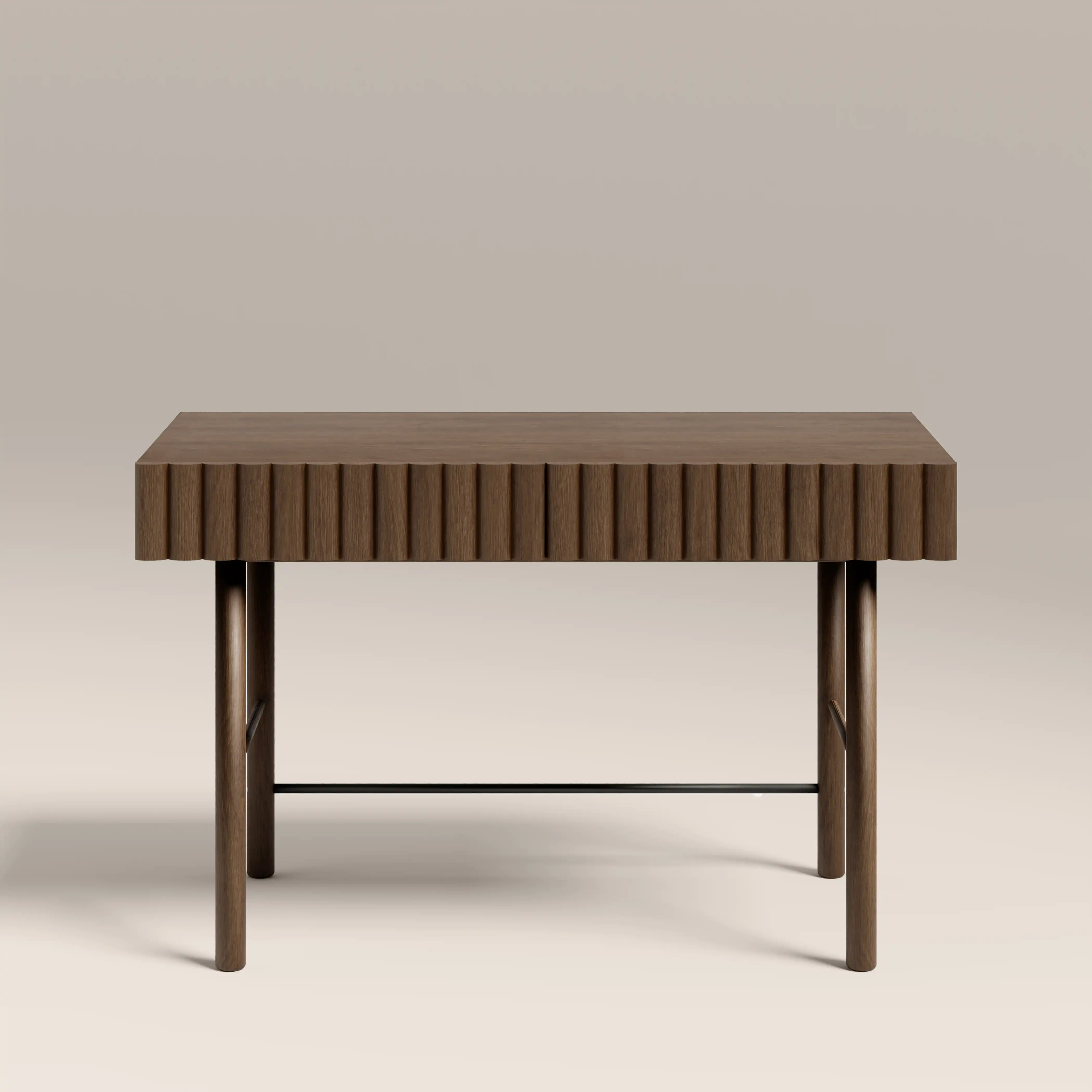 Raphael 2 Drawer Wooden Desk | Walnut