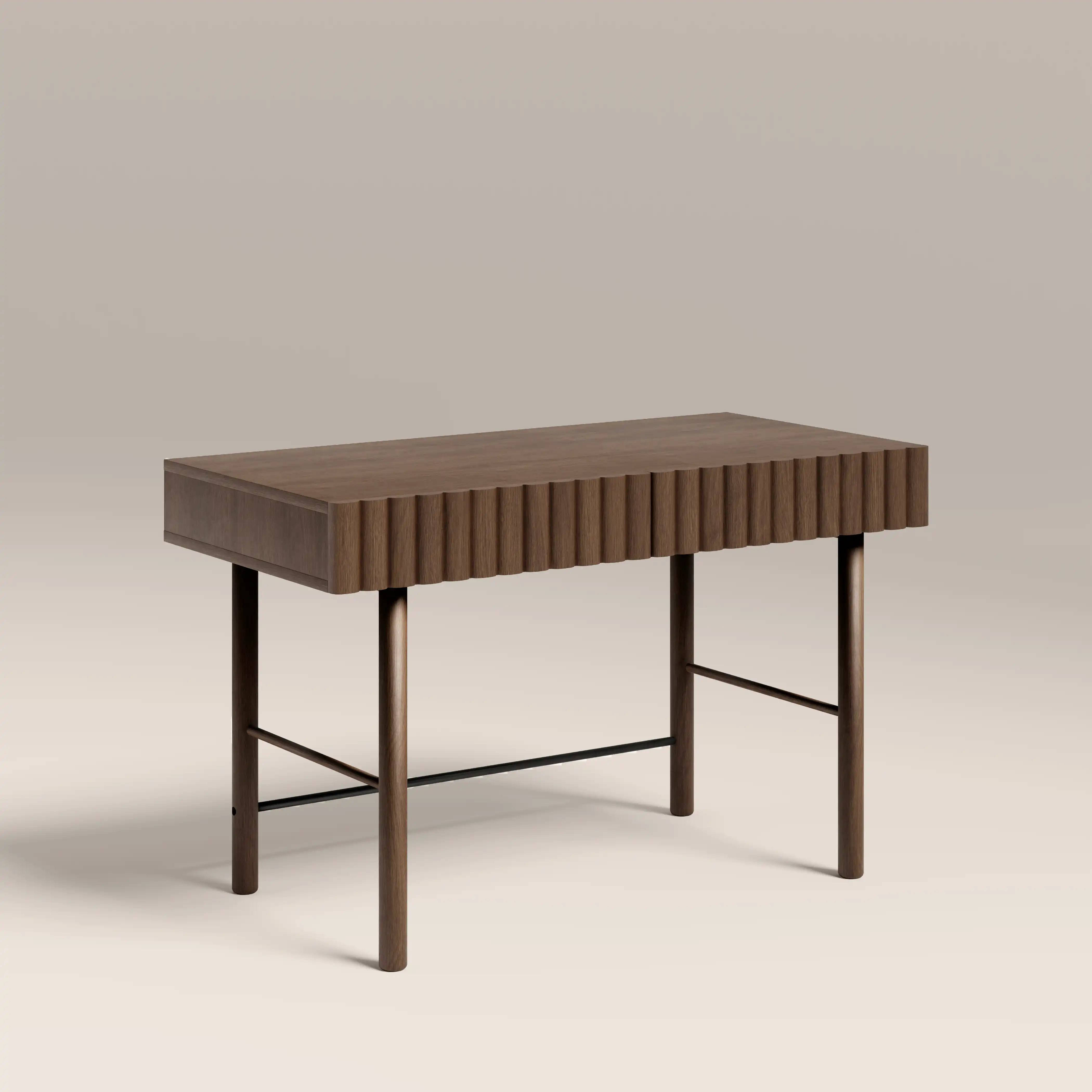 Raphael 2 Drawer Wooden Desk | Walnut - Image 2