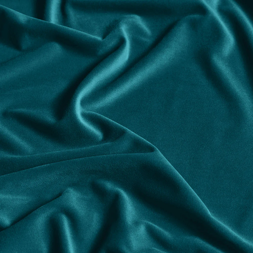Regent Kitchen Stool | Teal Sustainable Velvet & Black - Image 3
