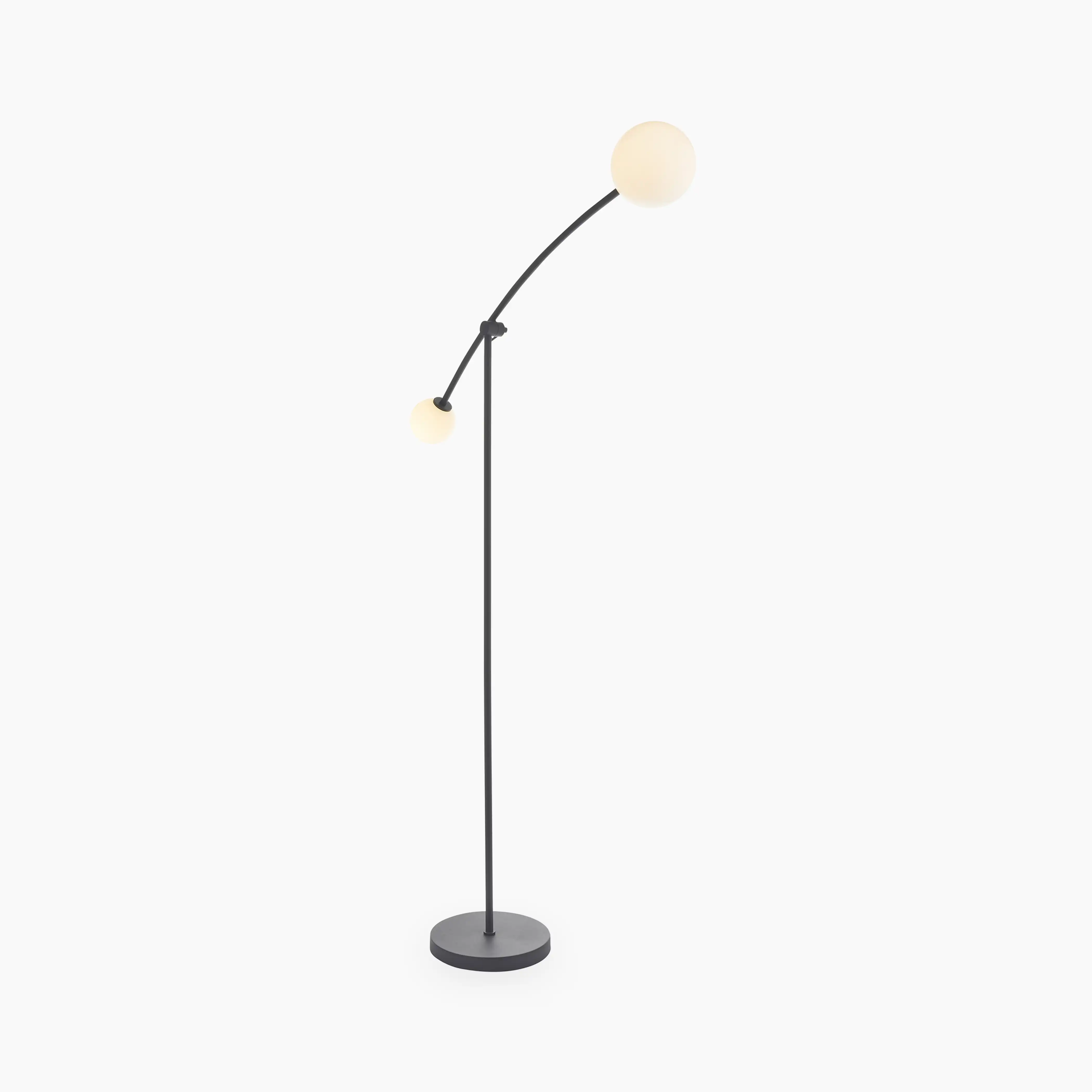 Rica Arched Floor Lamp | Opal & Matte Black - Image 10
