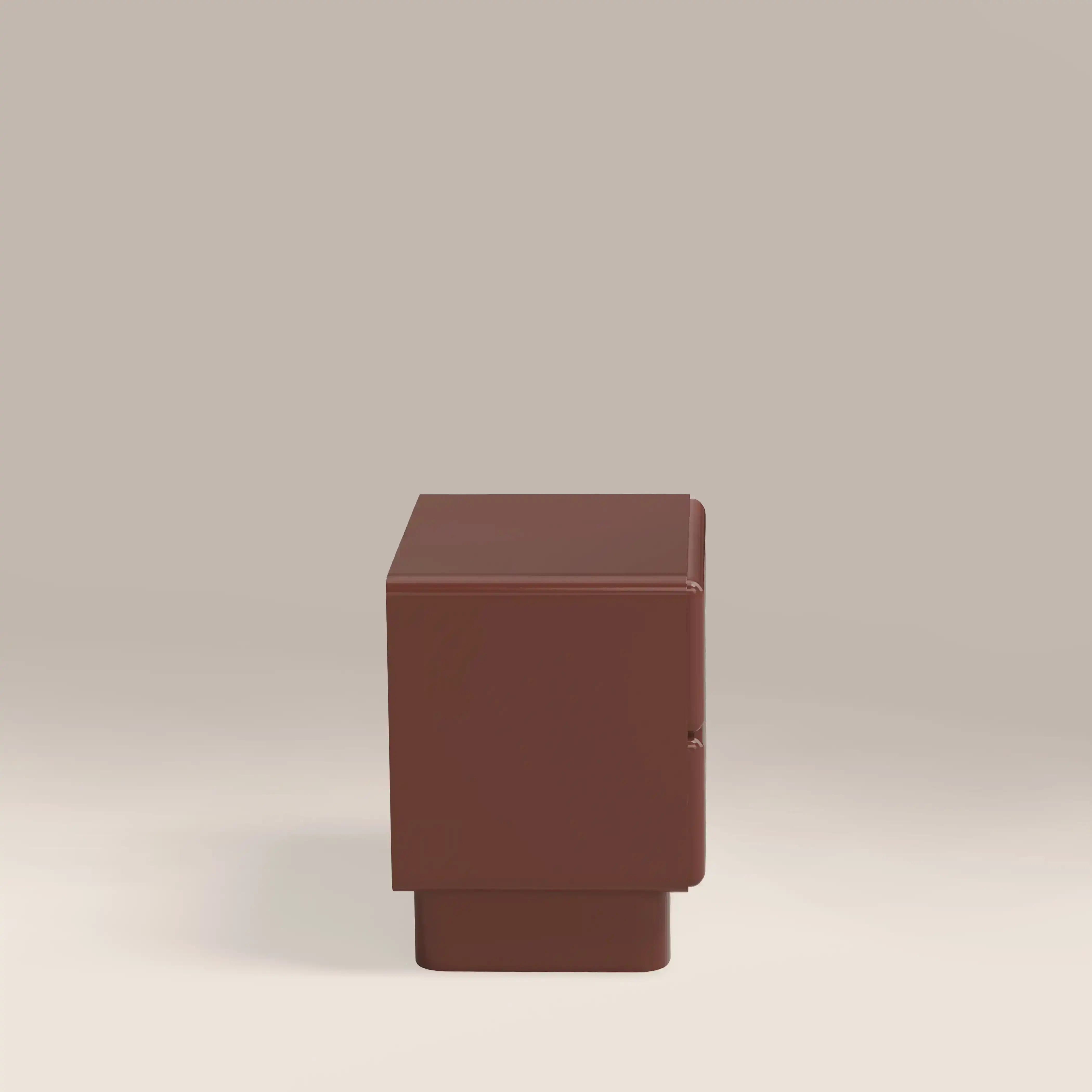 Roanne 2 Drawer Bedside Table | High Gloss Burgundy - Image 4