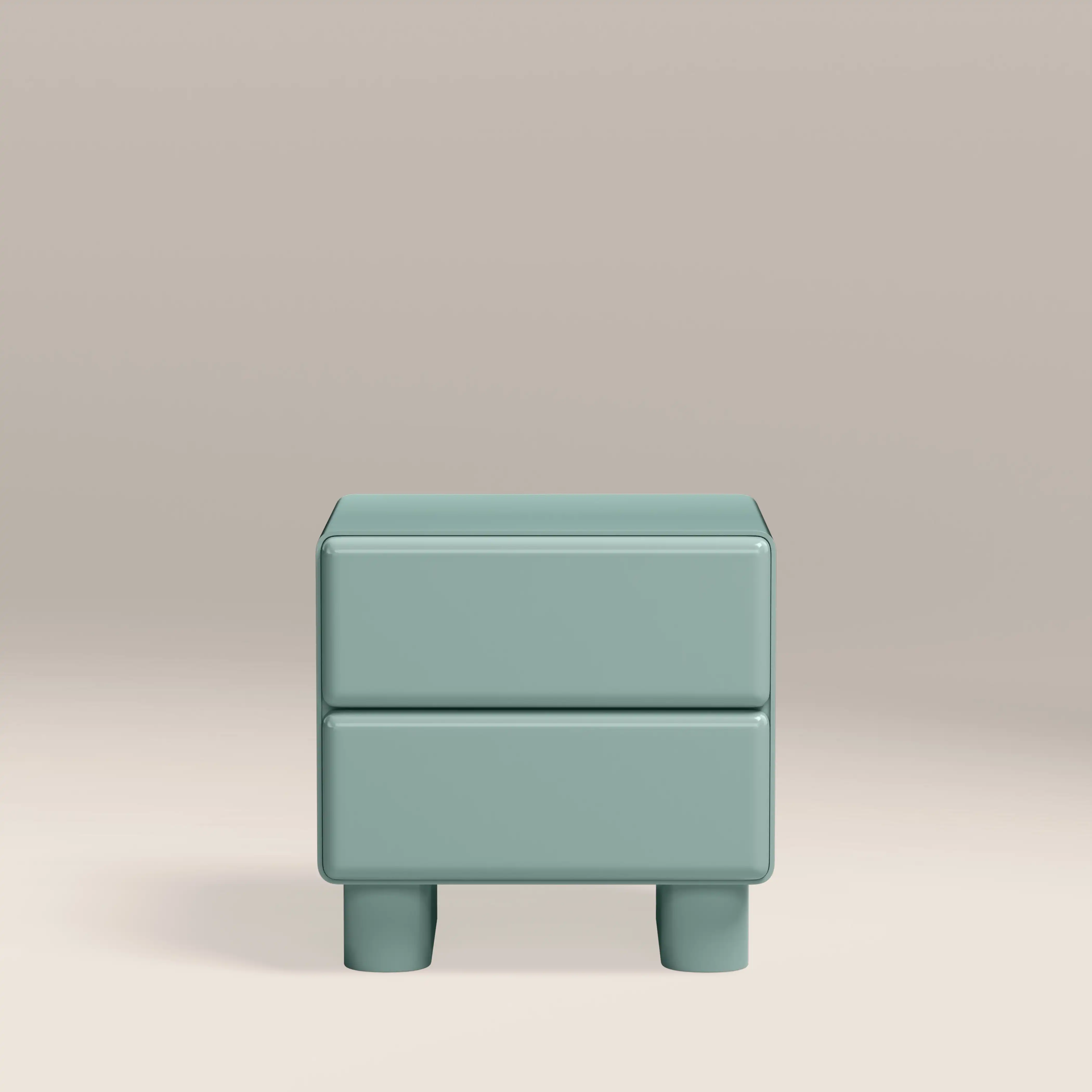 Roanne 2 Drawer Bedside Table | High Gloss Sky Blue