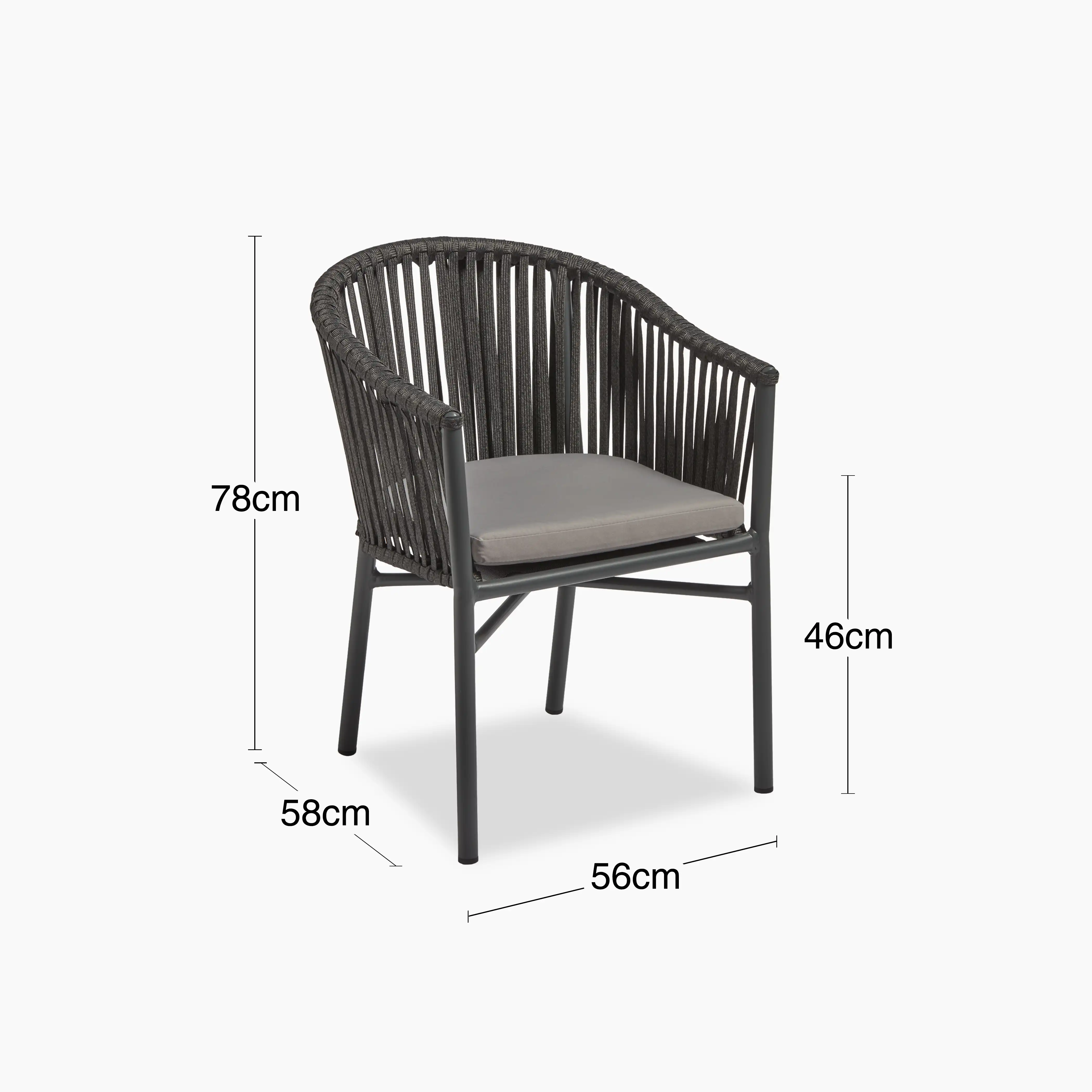 Rowan Carver Dining Chair | Dark Grey - Image 4