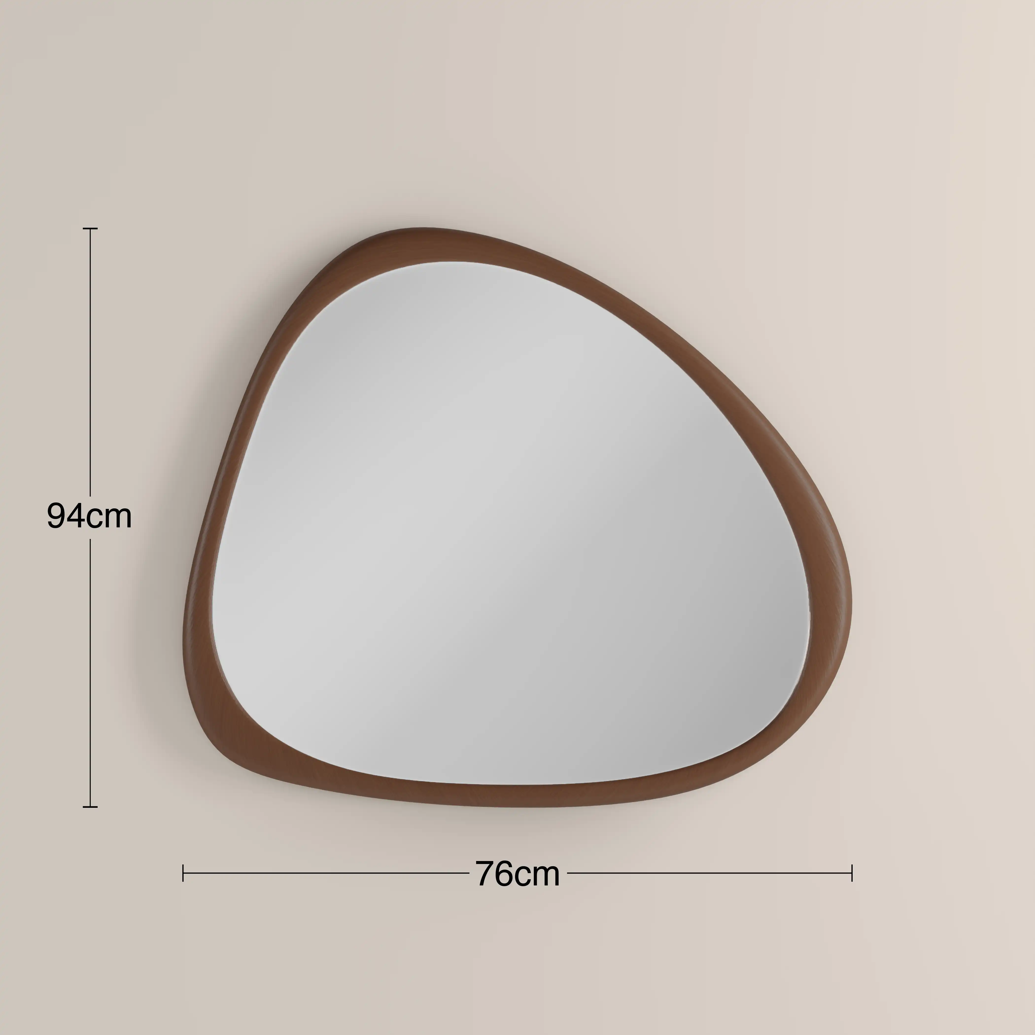 Sable Pond Wall Mirror, 94 x 76 cm | Walnut - Image 3