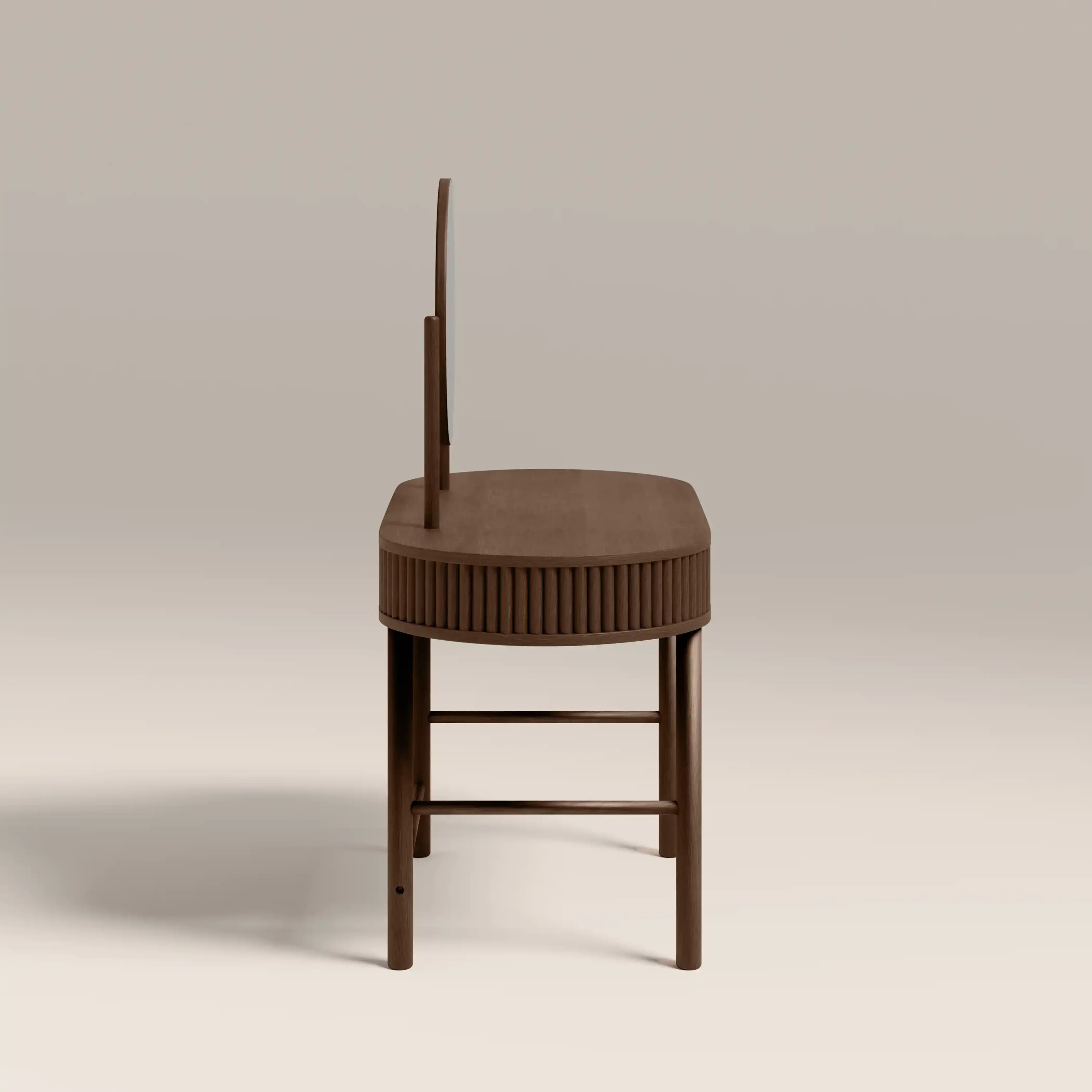 Santana Wooden Dressing Table | Smoked Walnut - Image 5