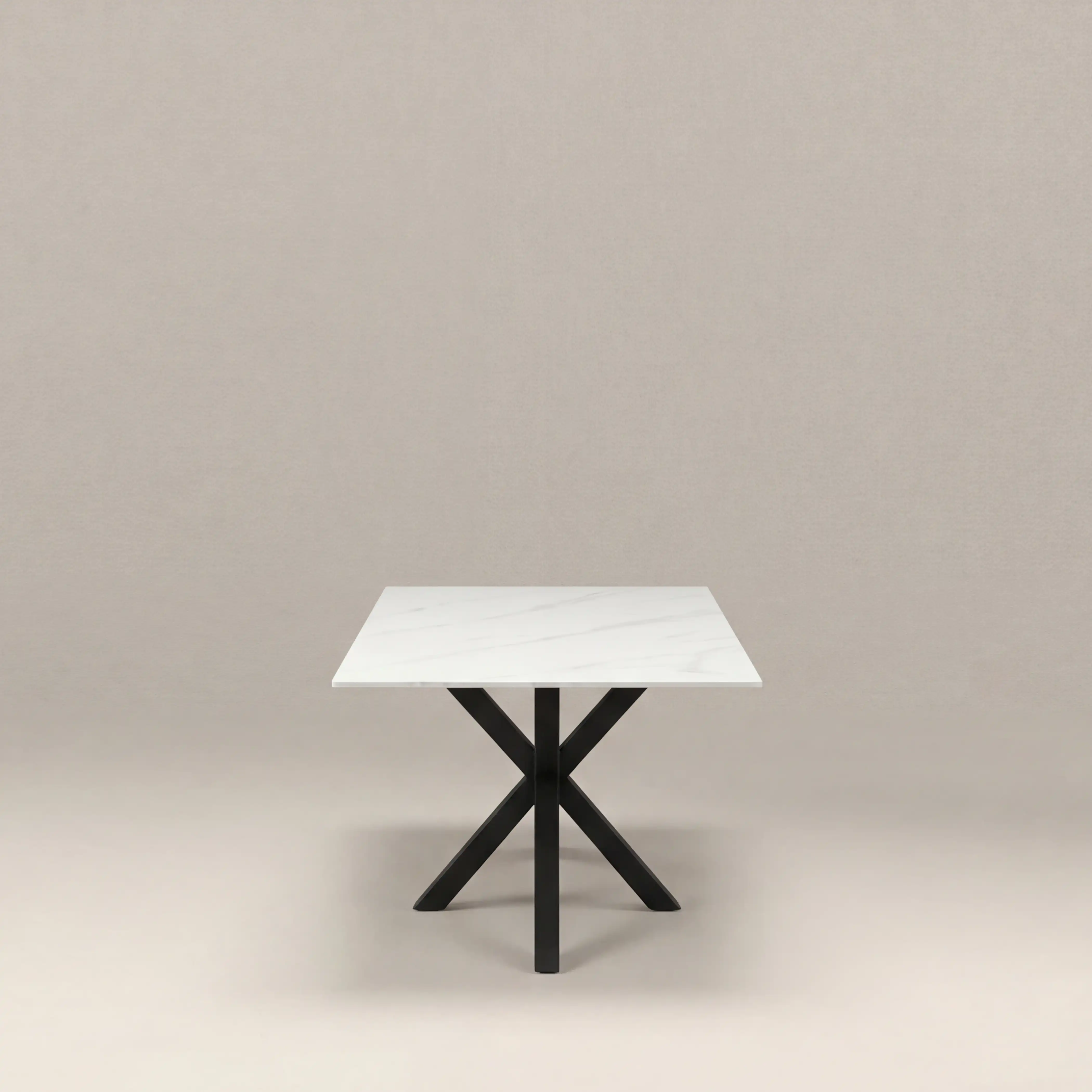 Sawyer 8 Seat Rectangle Dining Table | White Ceramic & Black - Image 3