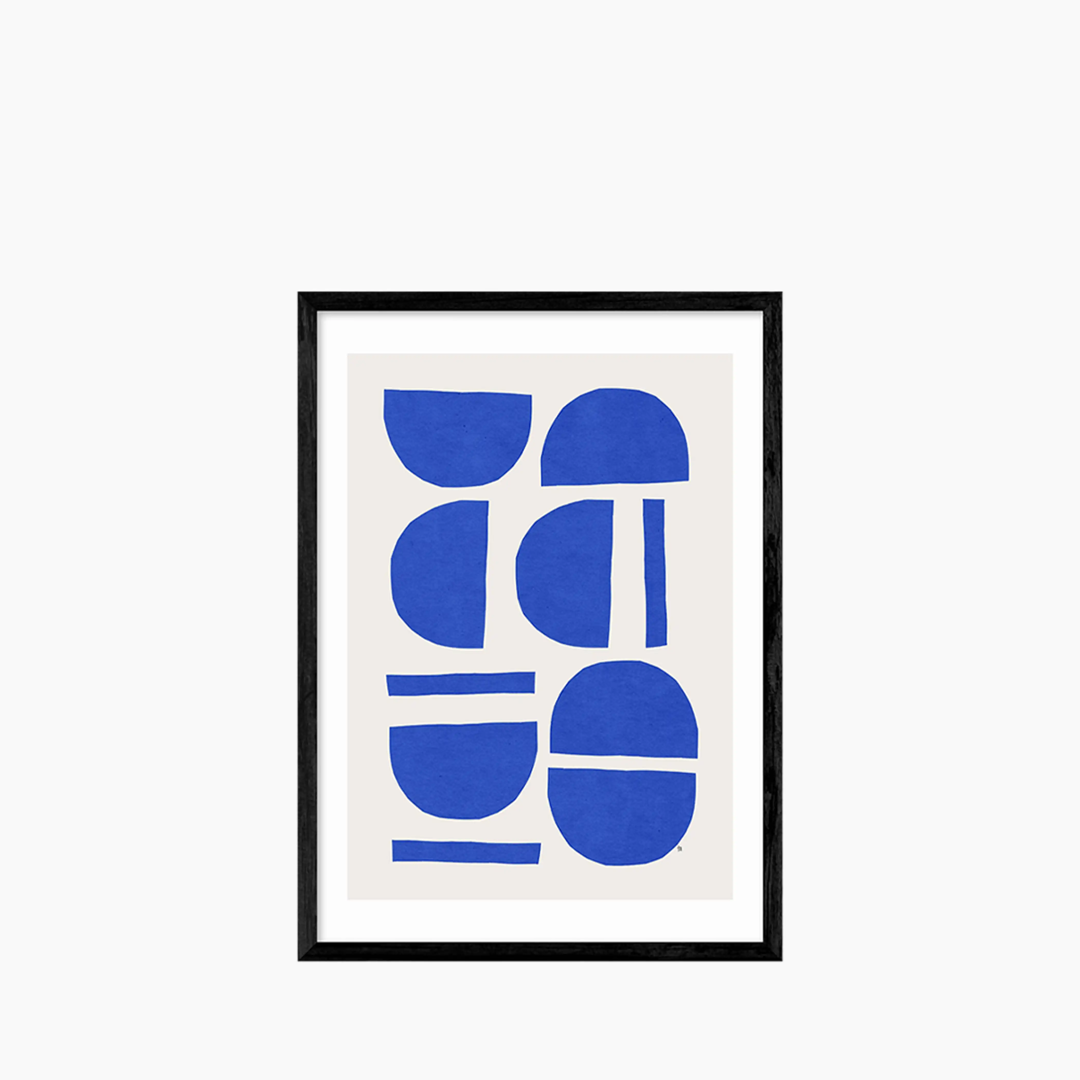 Sculptural Blue Graphic Print - Image 6