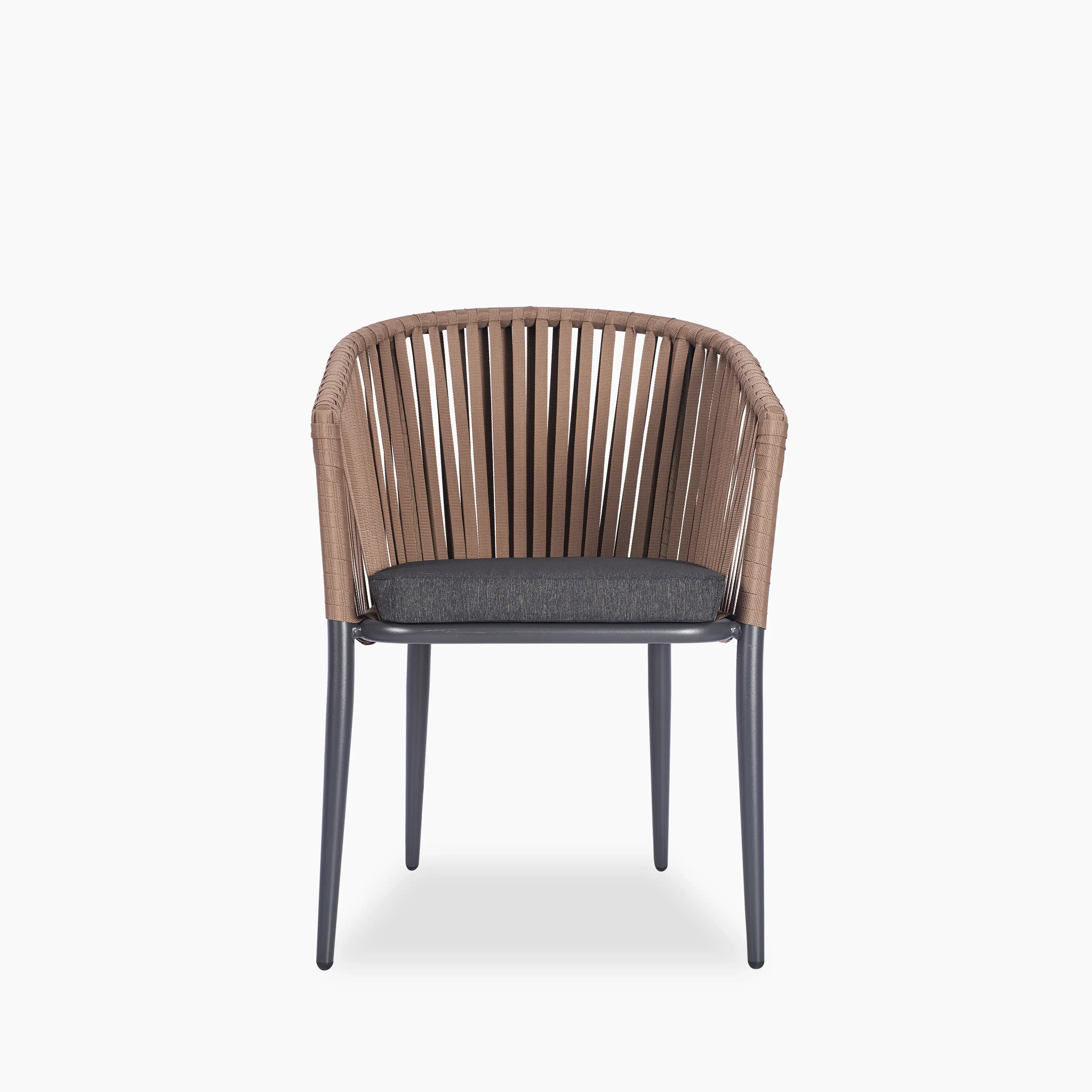 Sera Carver Dining Chair | Grey & Natural - Image 2