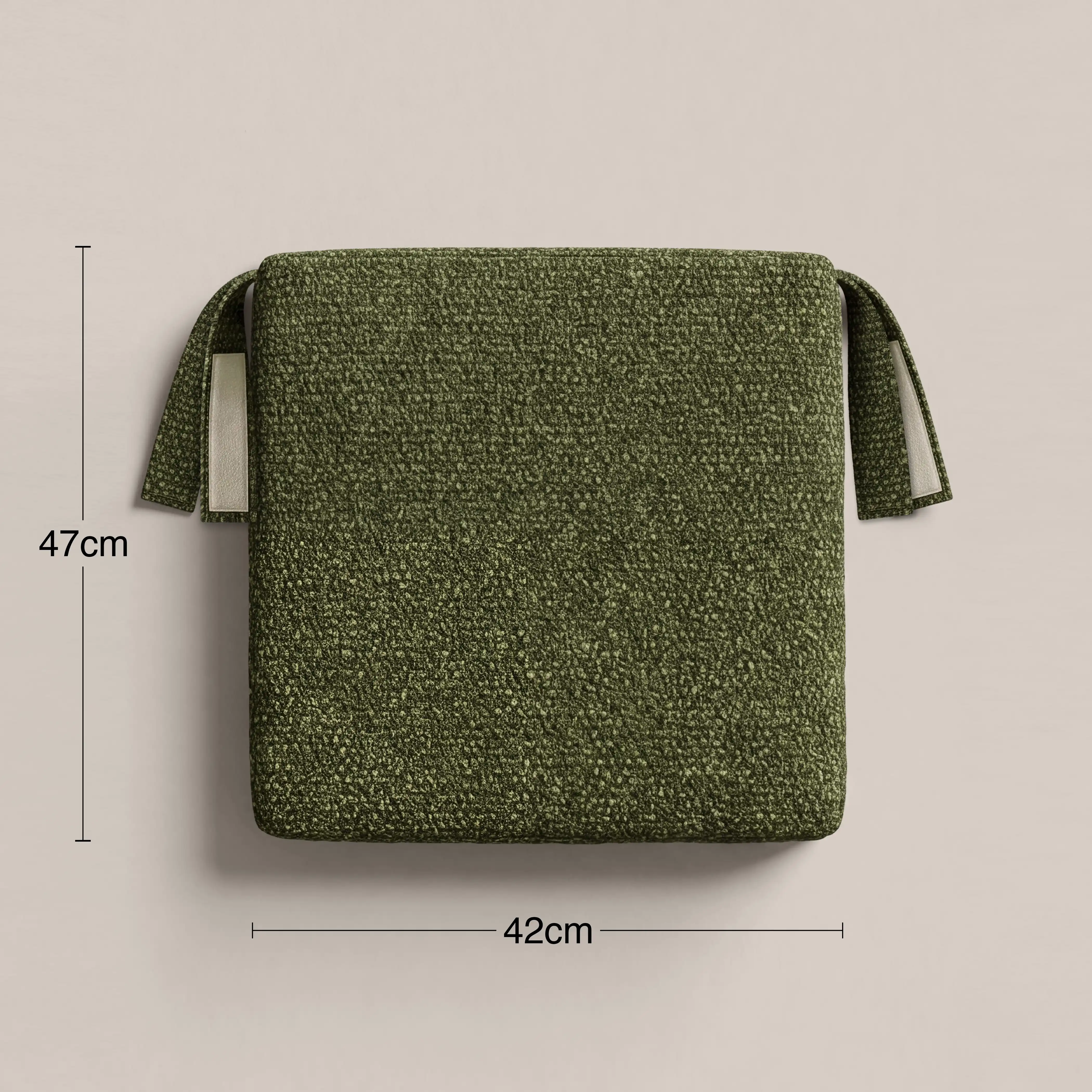 Garden Seat Cushion | Green Boucle - Image 5