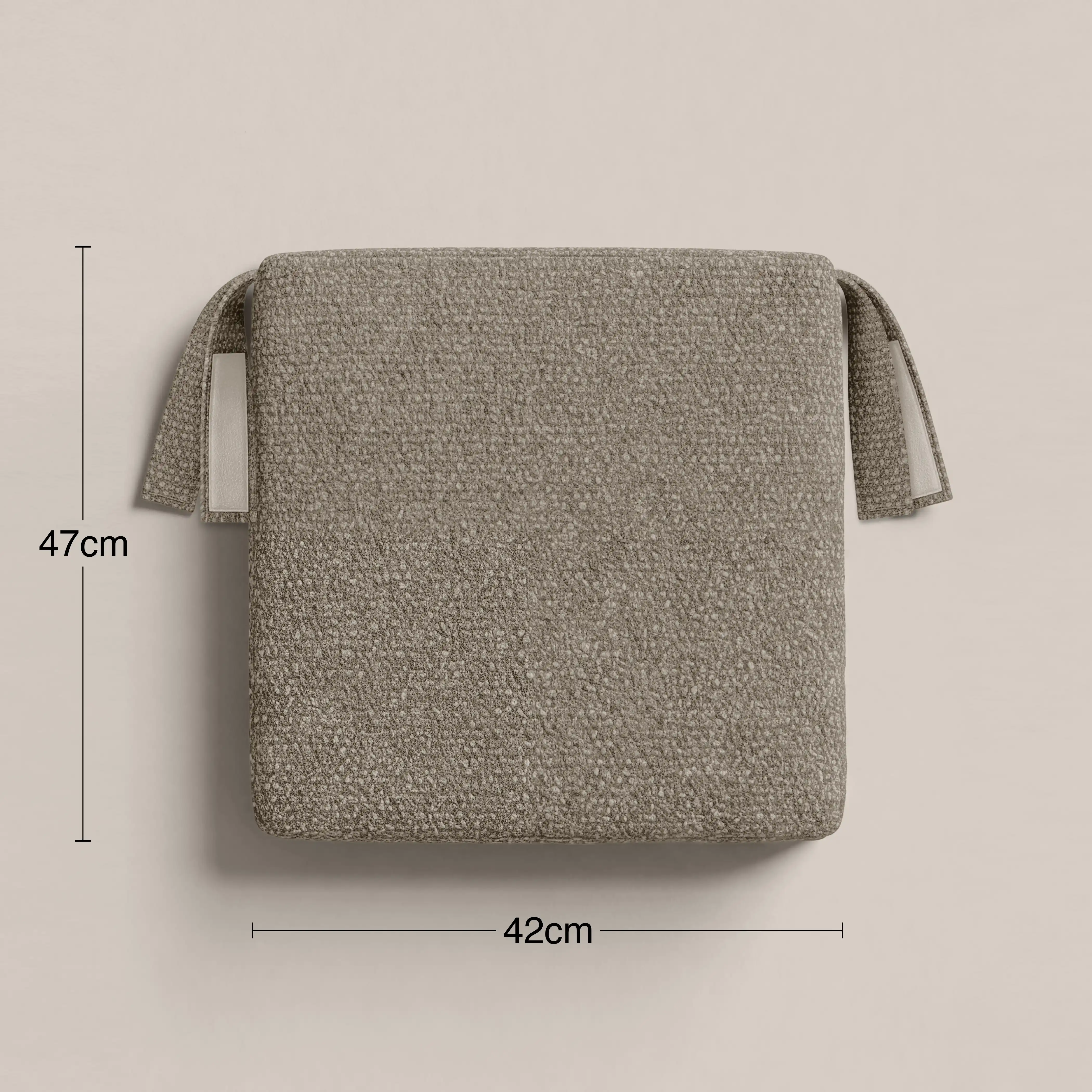 Garden Seat Cushion | Natural Boucle - Image 4