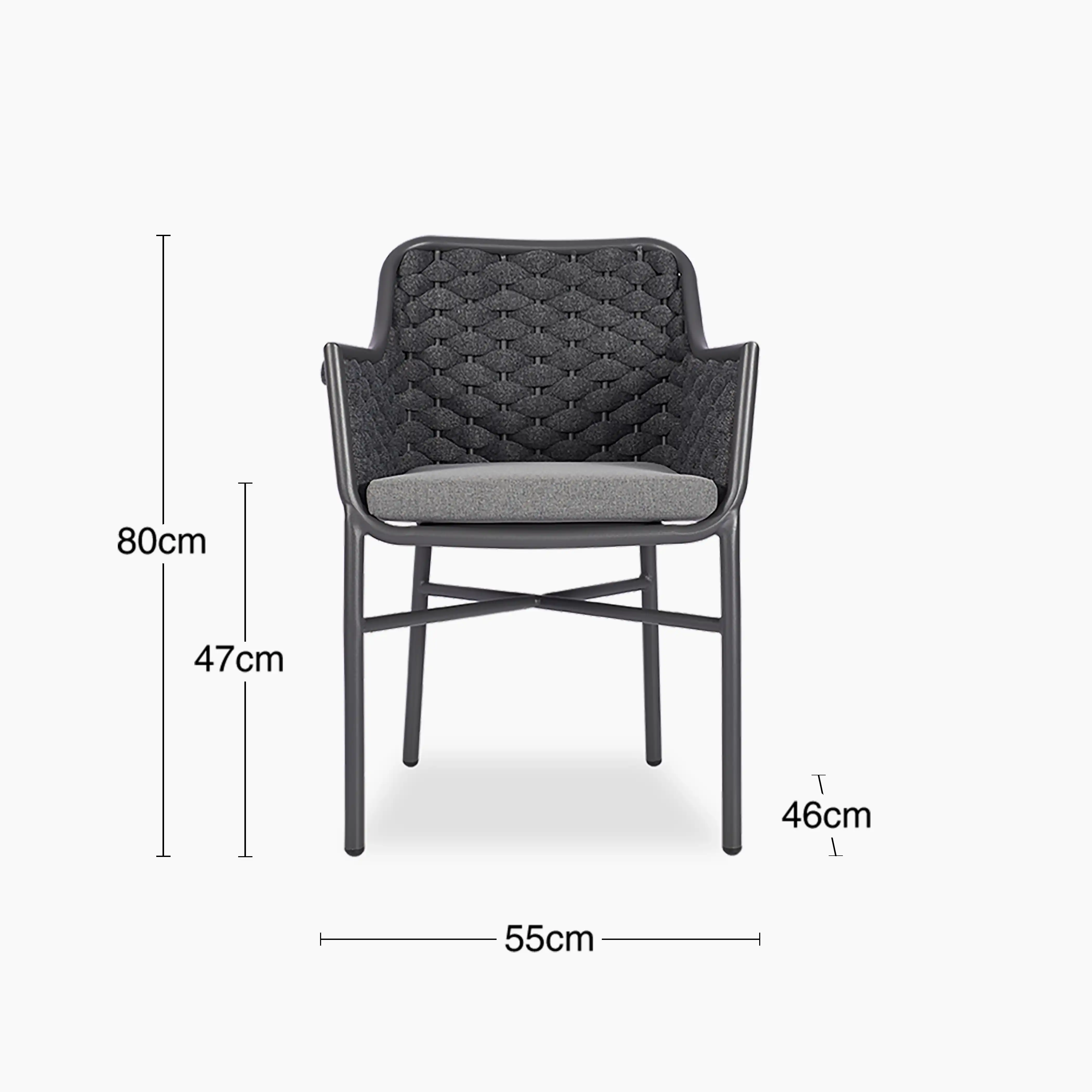 Sidney Carver Dining Chair | Grey Texilene & Grey - Image 6