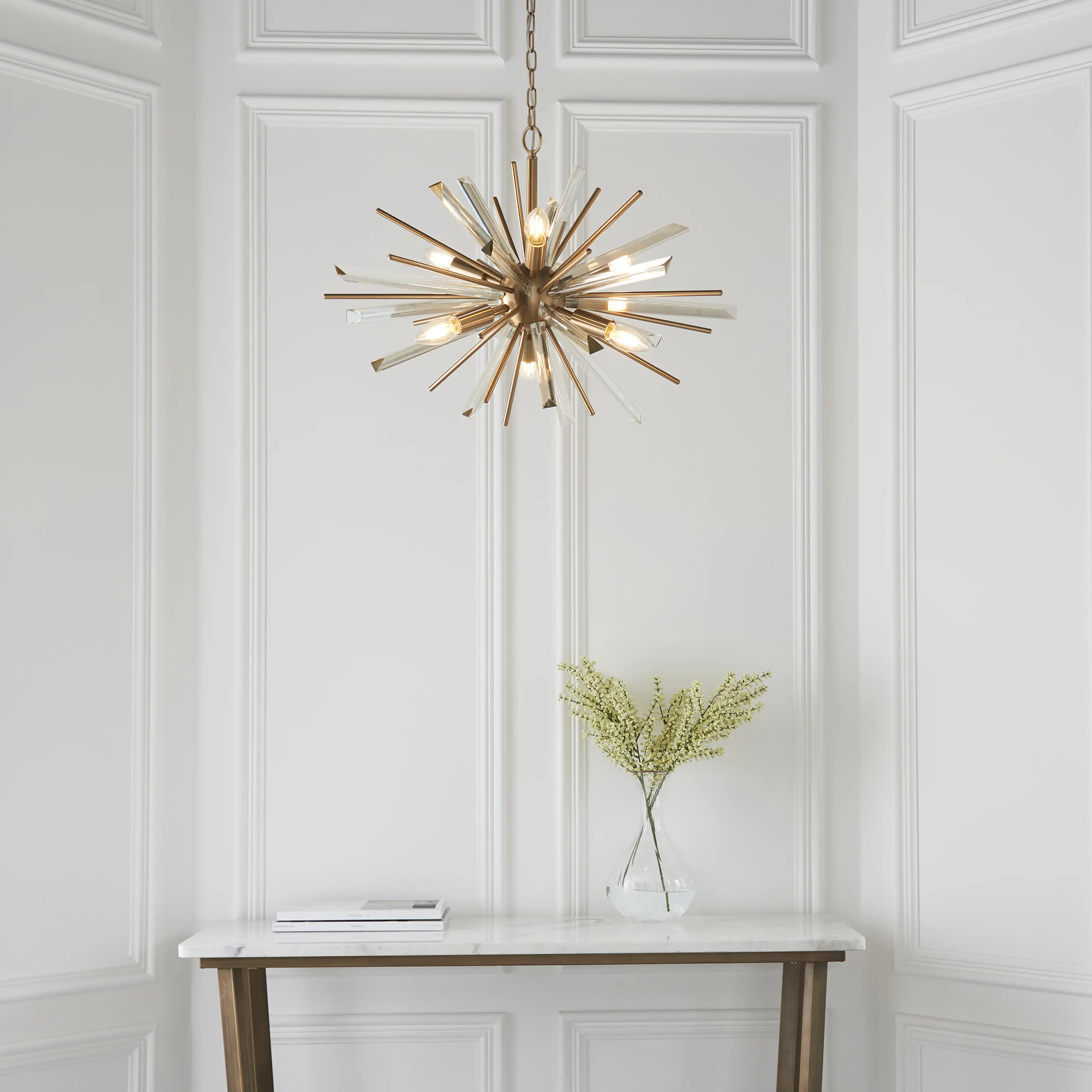 Sinead 6 Light Pendant Light | Brass - Image 2