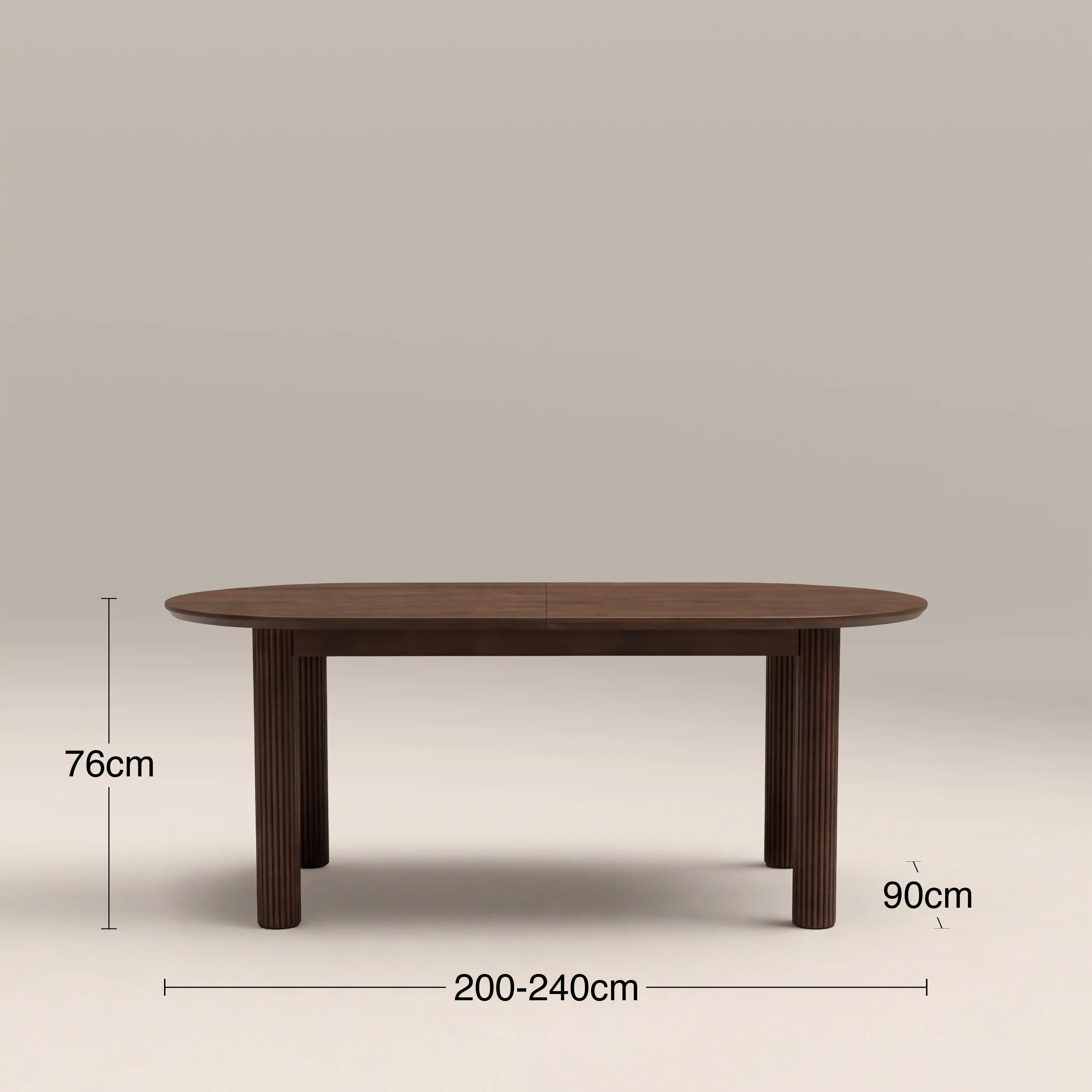 Skylar 6-8 Seat Oval Extendable Wooden Dining Table | Walnut - Image 10