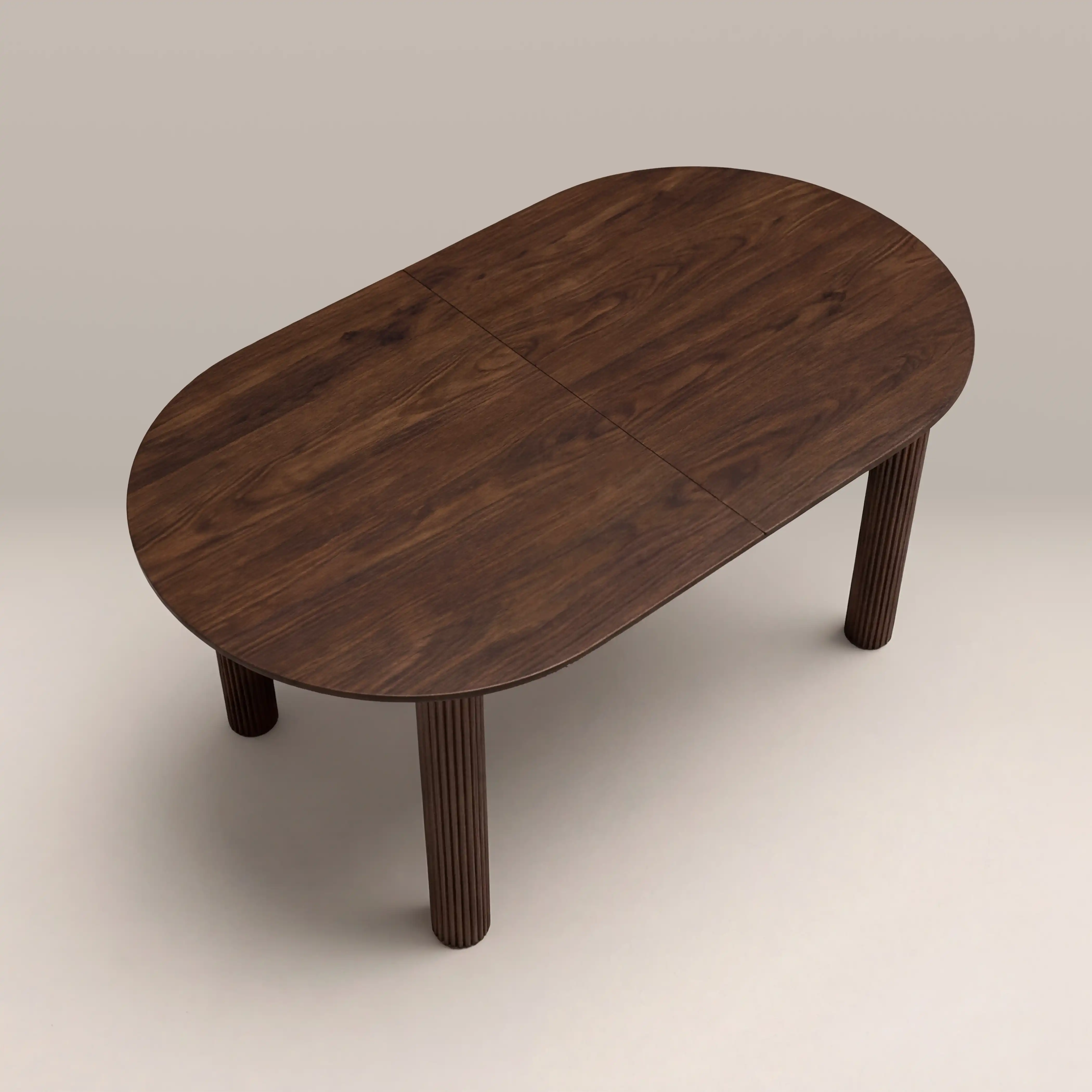 Skylar 6-8 Seat Oval Extendable Wooden Dining Table | Walnut - Image 4