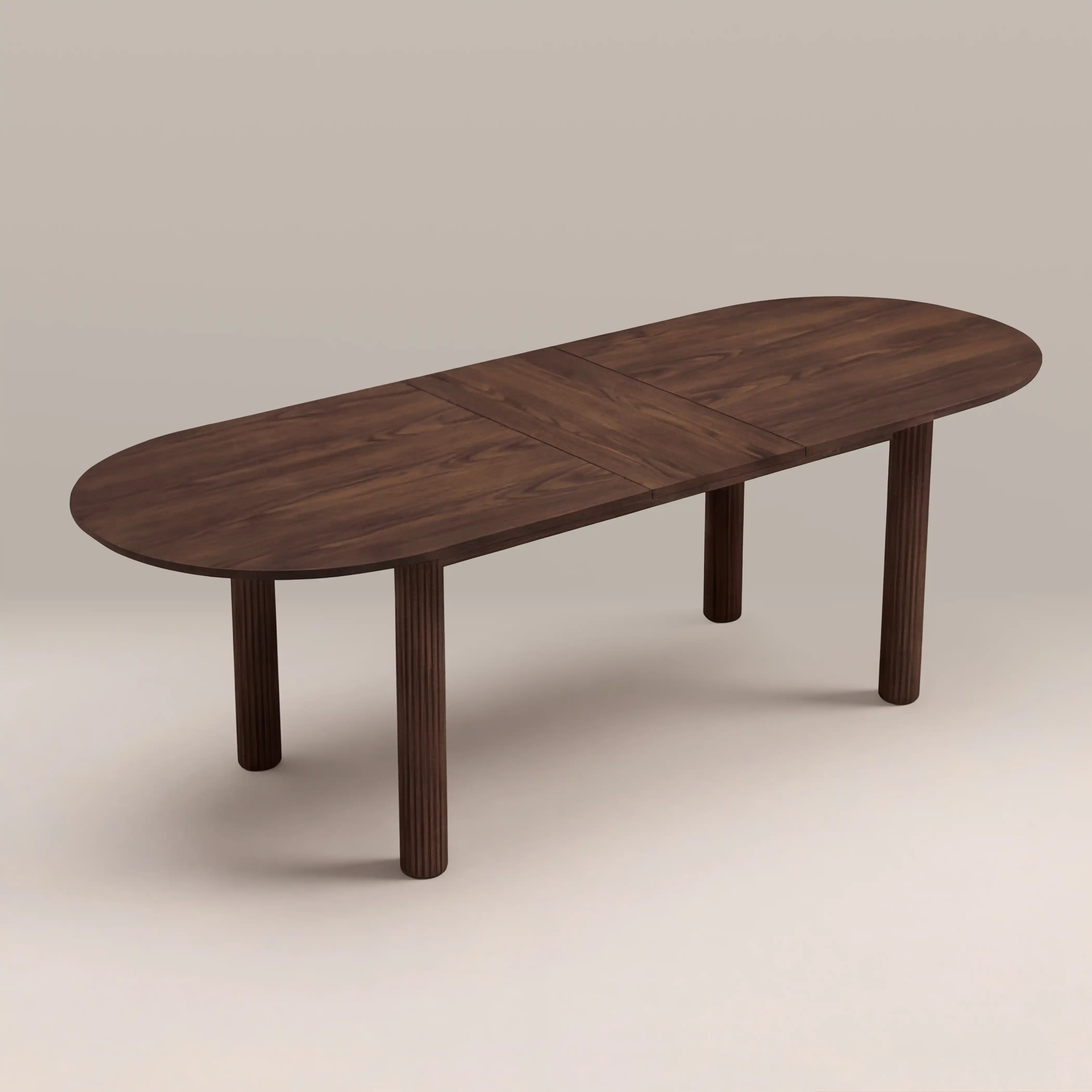 Skylar 6-8 Seat Oval Extendable Wooden Dining Table | Walnut - Image 5