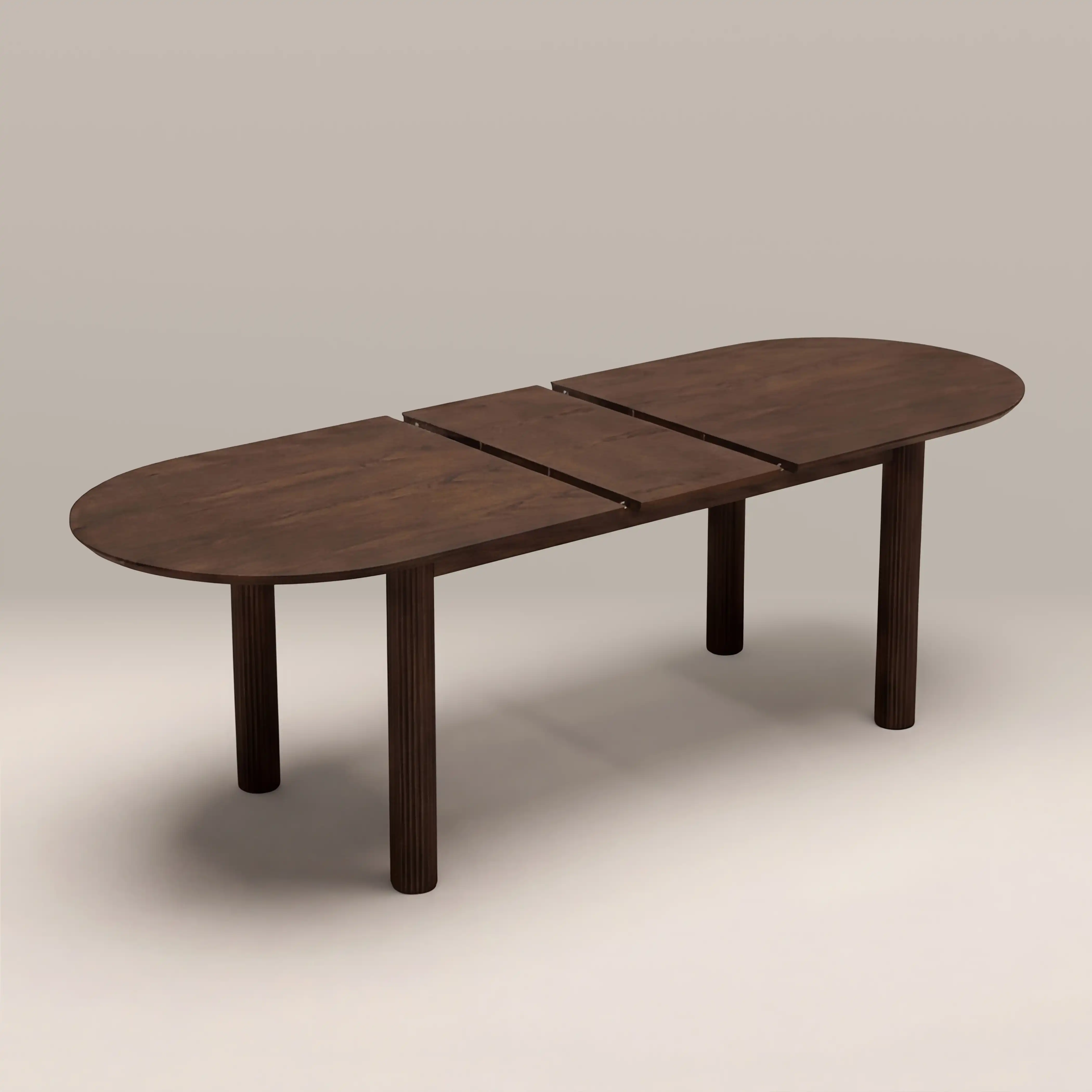Skylar 6-8 Seat Oval Extendable Wooden Dining Table | Walnut - Image 6