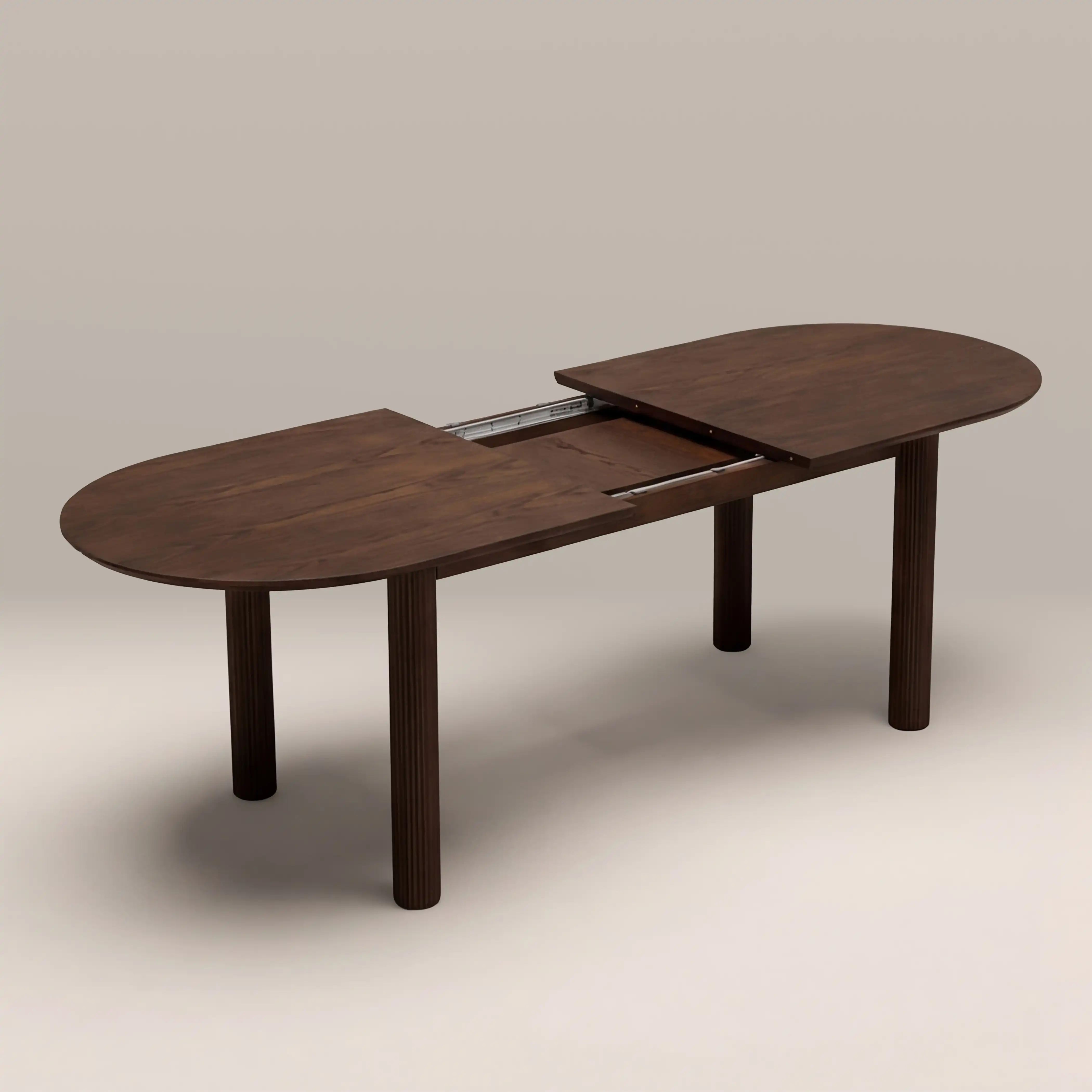 Skylar 6-8 Seat Oval Extendable Wooden Dining Table | Walnut - Image 7