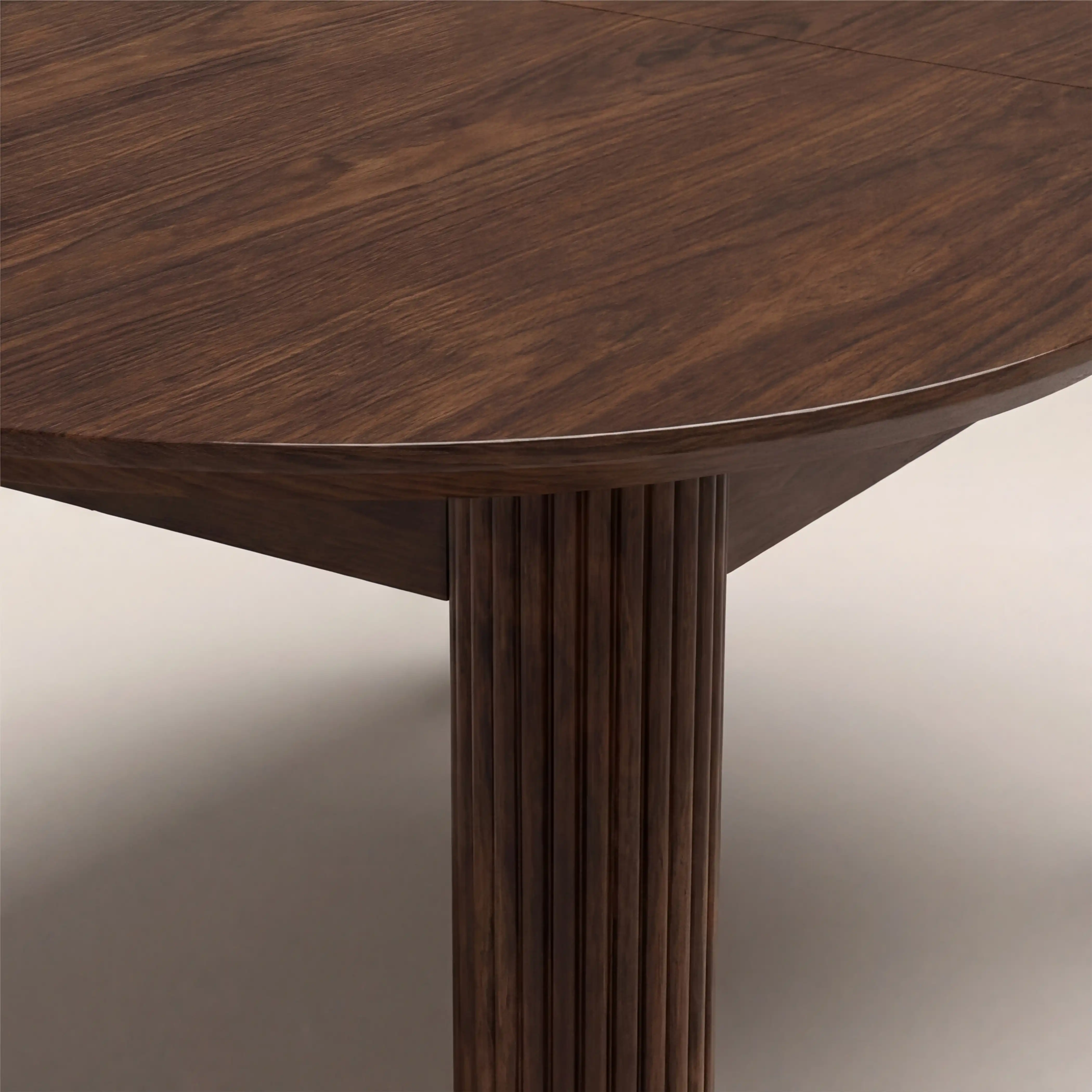 Skylar 6-8 Seat Oval Extendable Wooden Dining Table | Walnut - Image 8