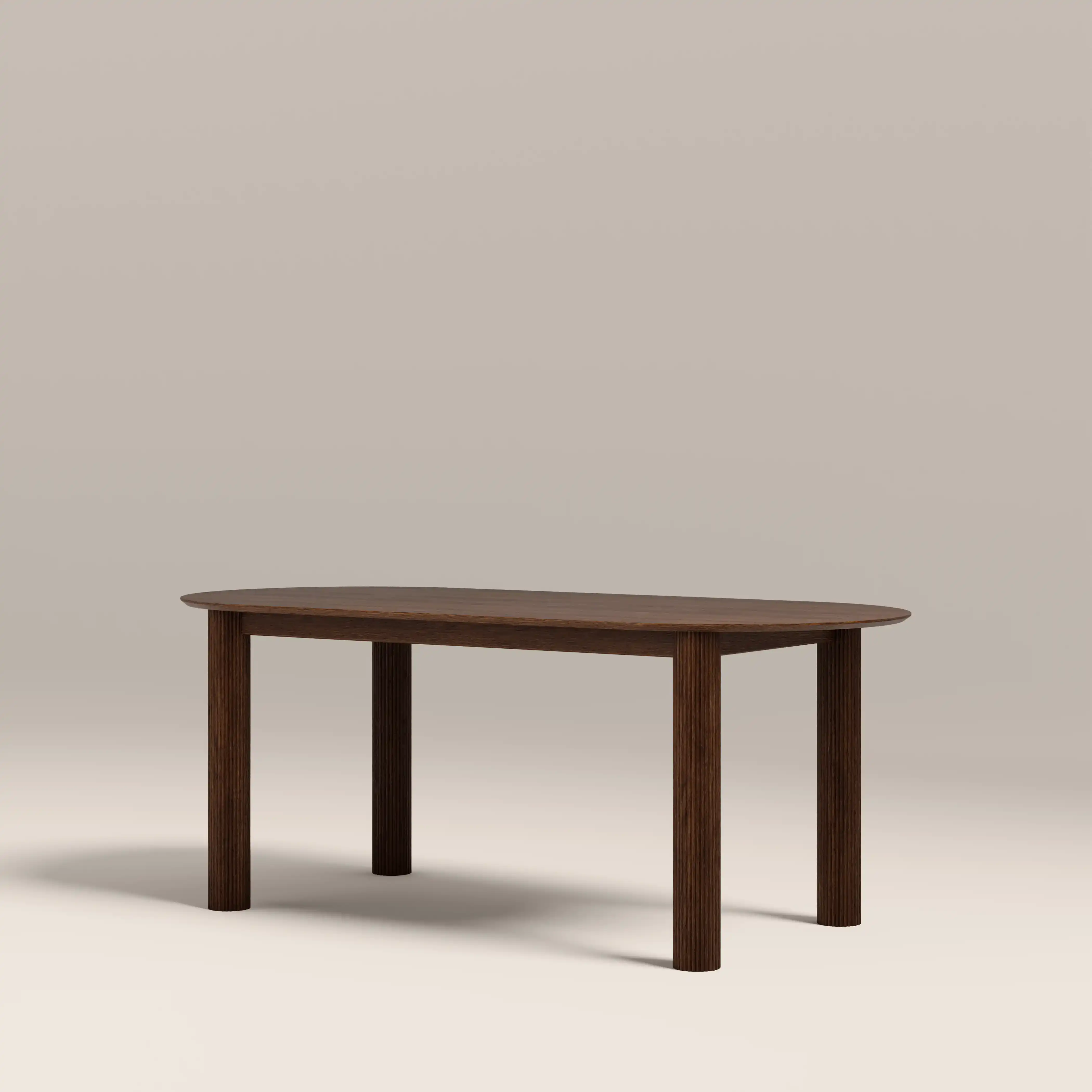 Skylar 6 Seat Oval Wooden Dining Table | Walnut - Image 4