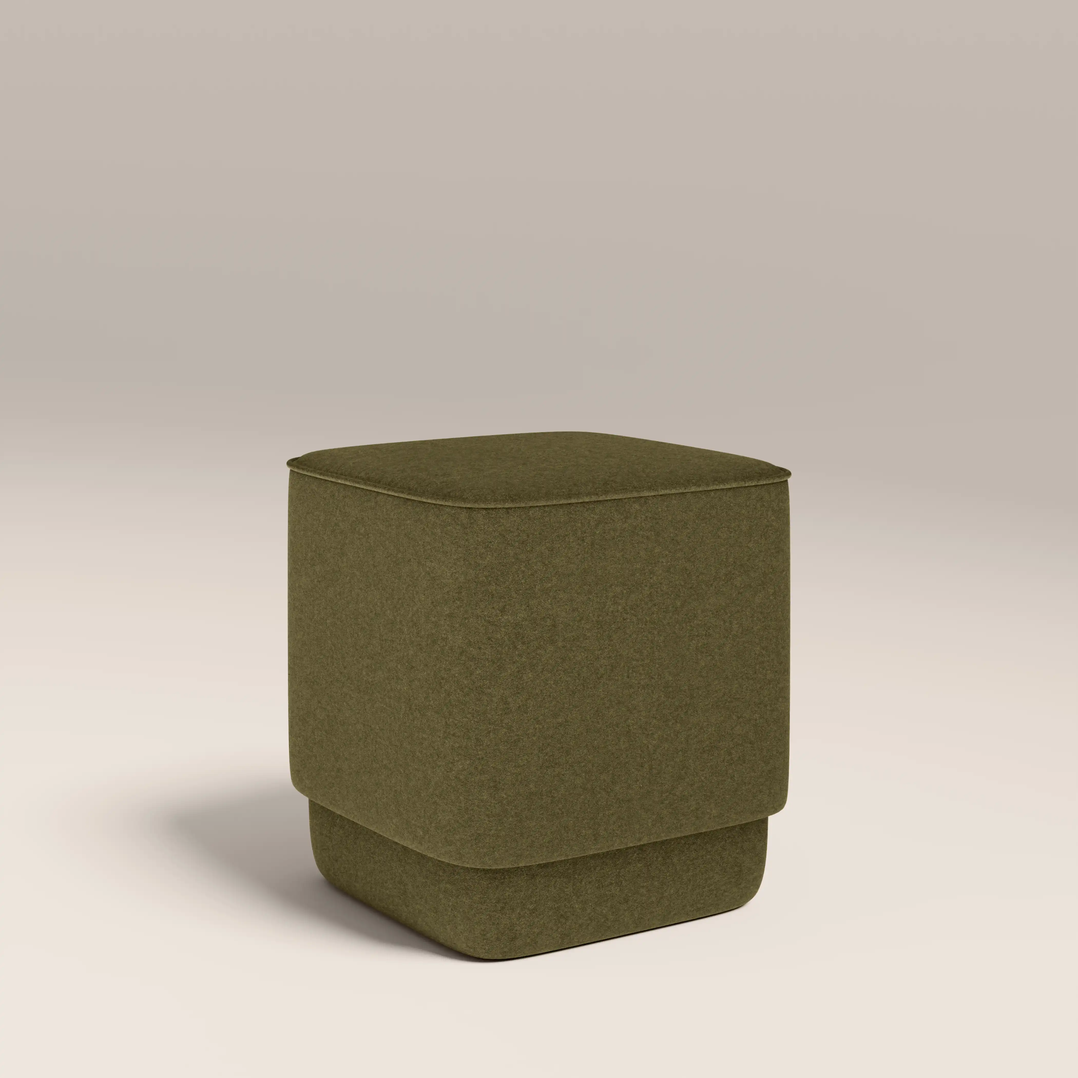 Soho Pouffe | Moss Green Sustainable Mohair Velvet - Image 4