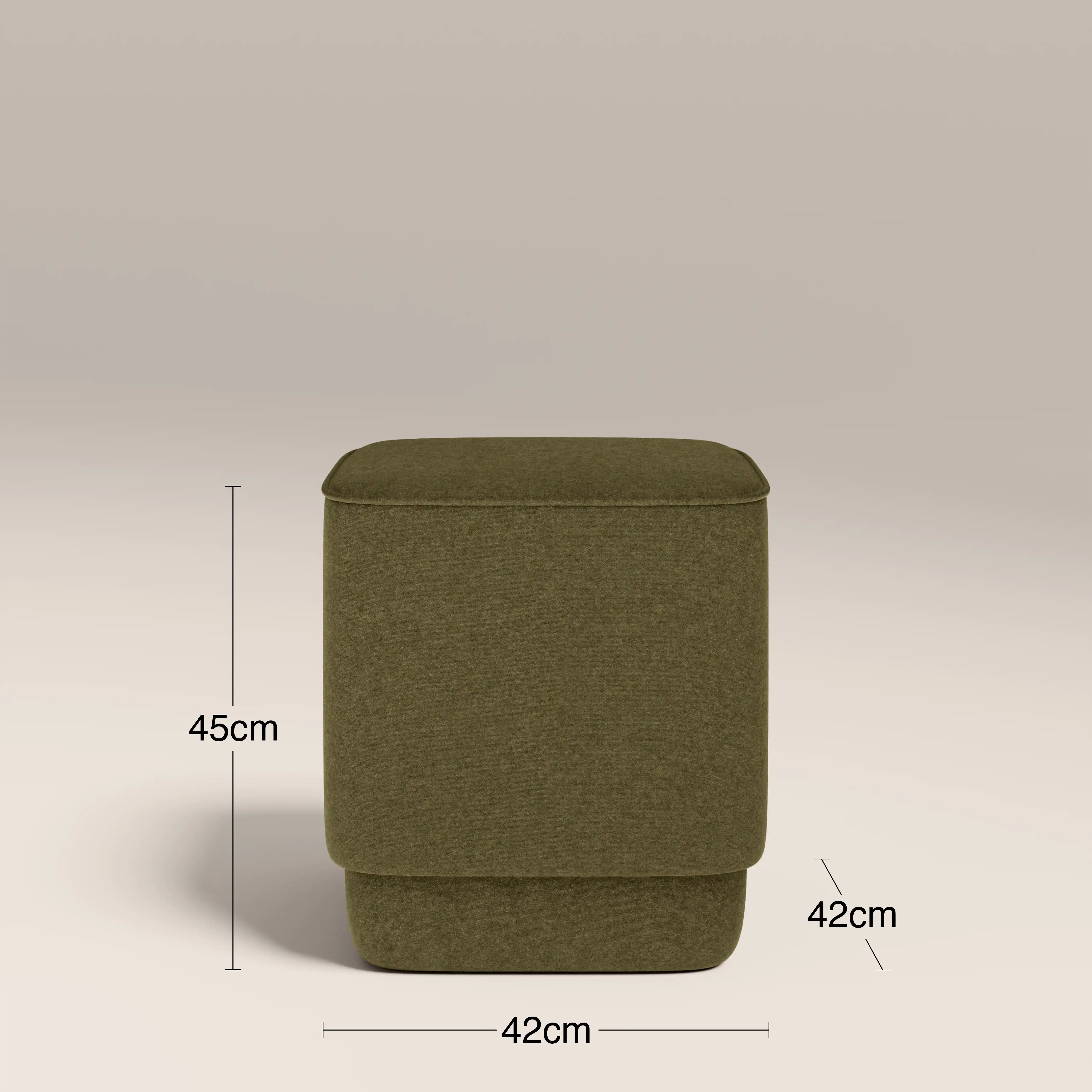 Soho Pouffe | Moss Green Sustainable Mohair Velvet - Image 5