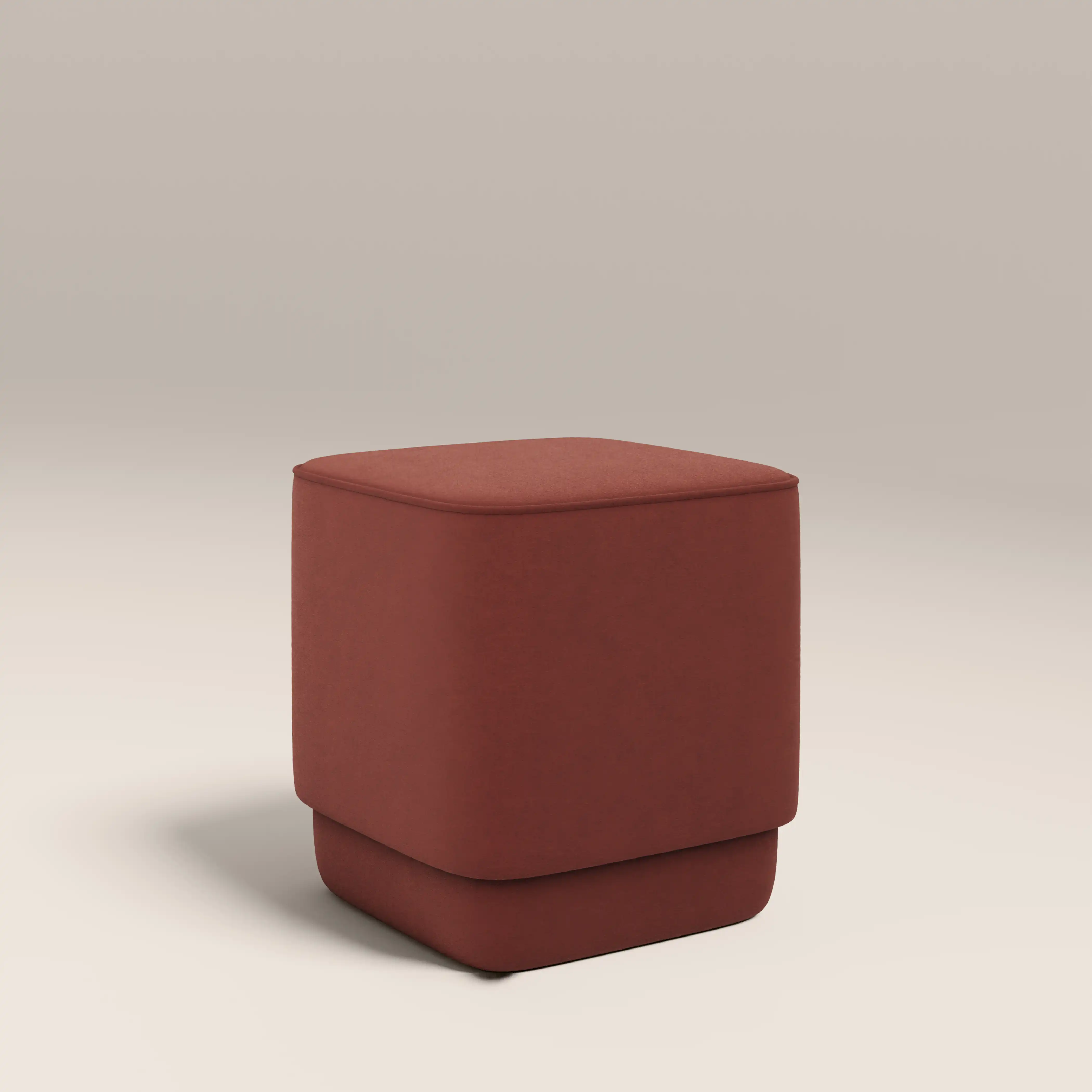 Soho Pouffe | Rust Red Sustainable Velvet - Image 2