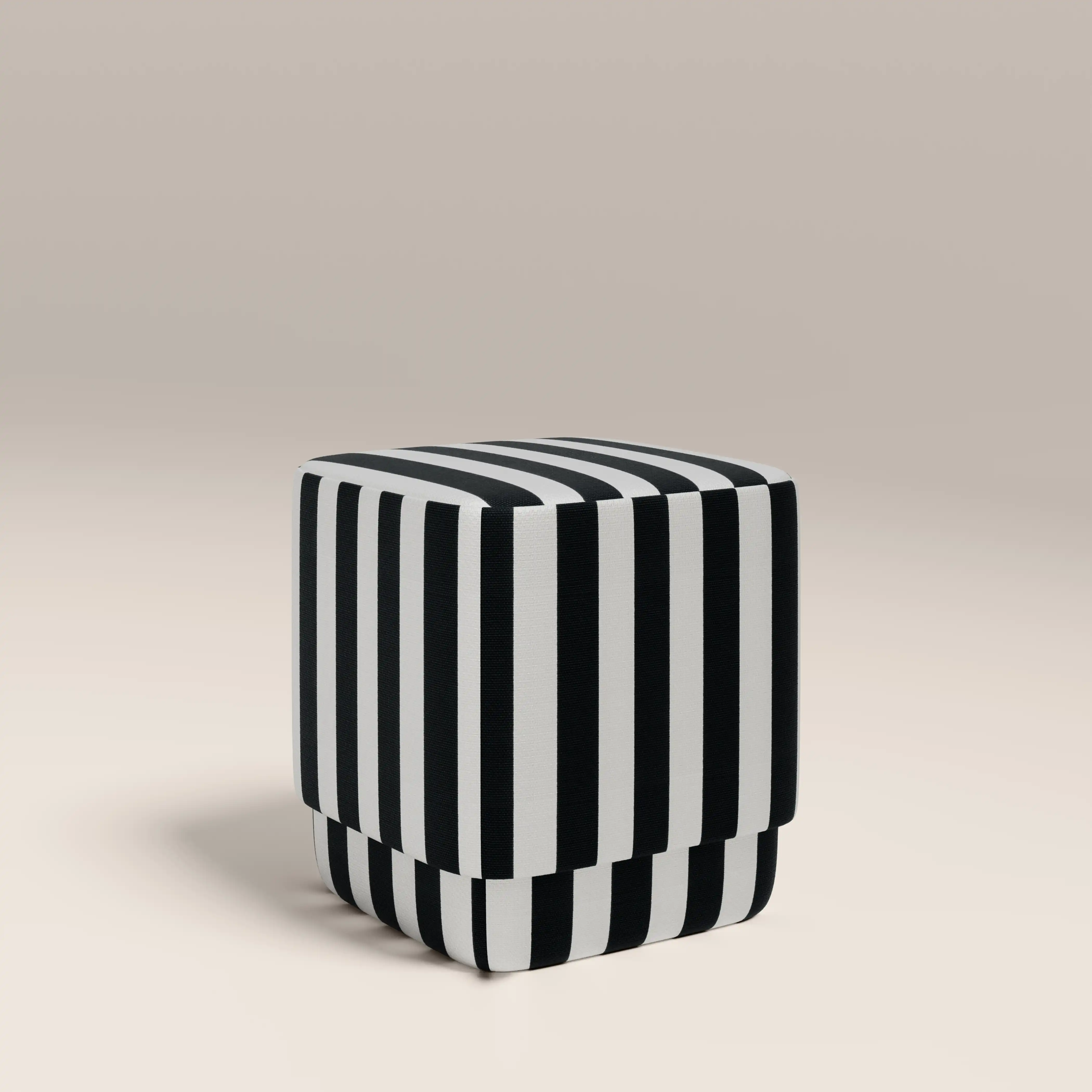 Soho Pouffe | Striped Fabric - Image 3