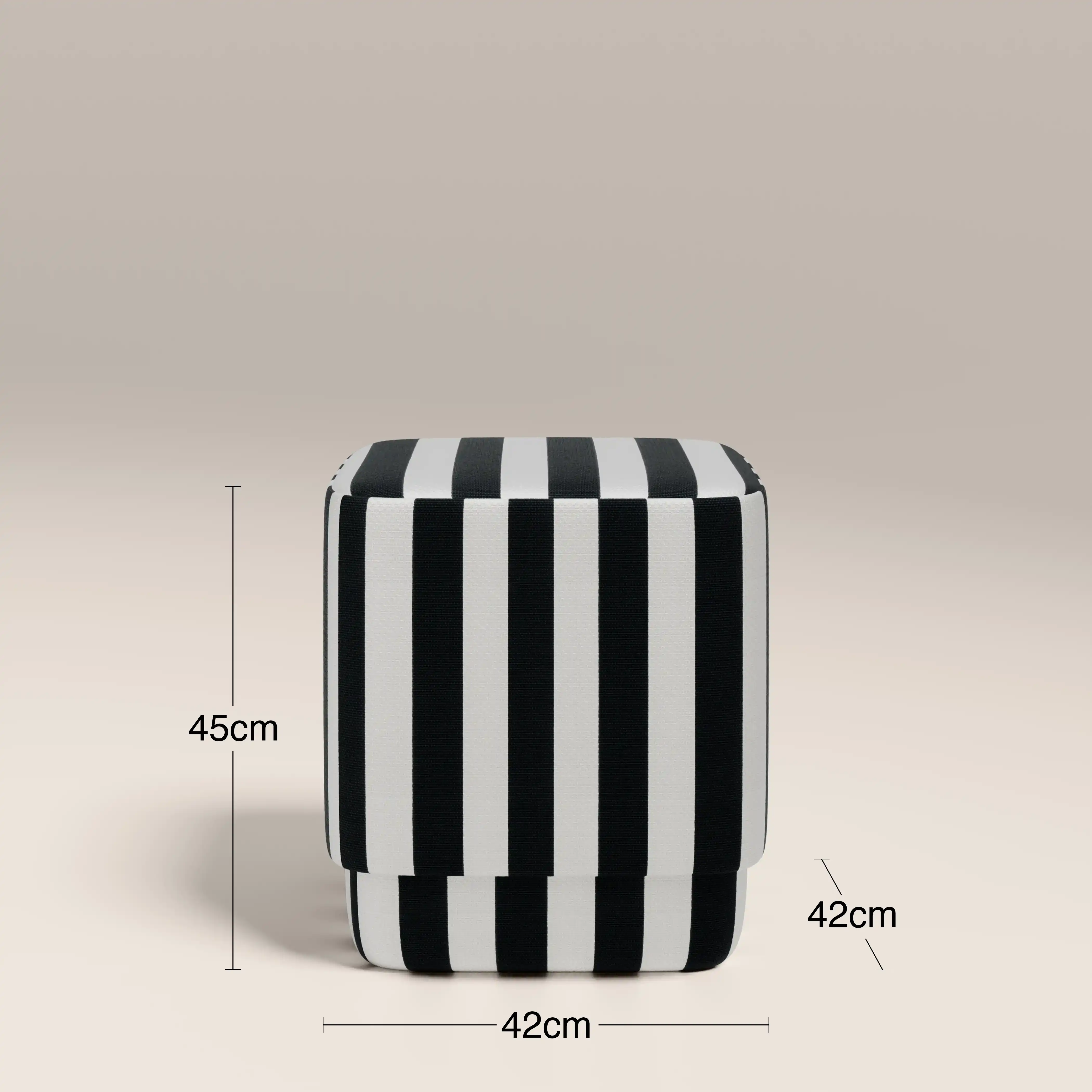 Soho Pouffe | Striped Fabric - Image 5