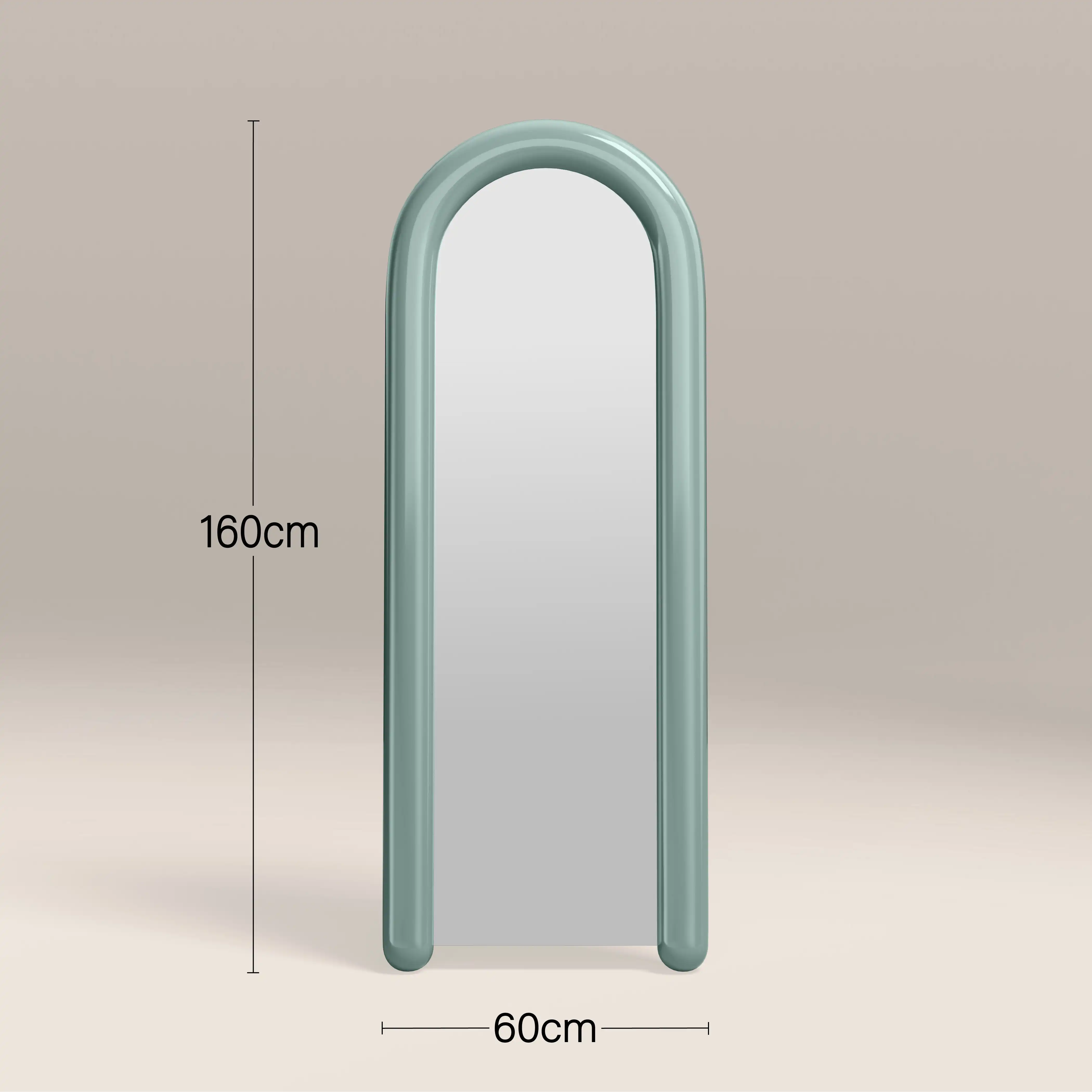 Spencer Arch Full Length Mirror, 160 x 60 cm |  High Gloss Sky Blue - Image 3
