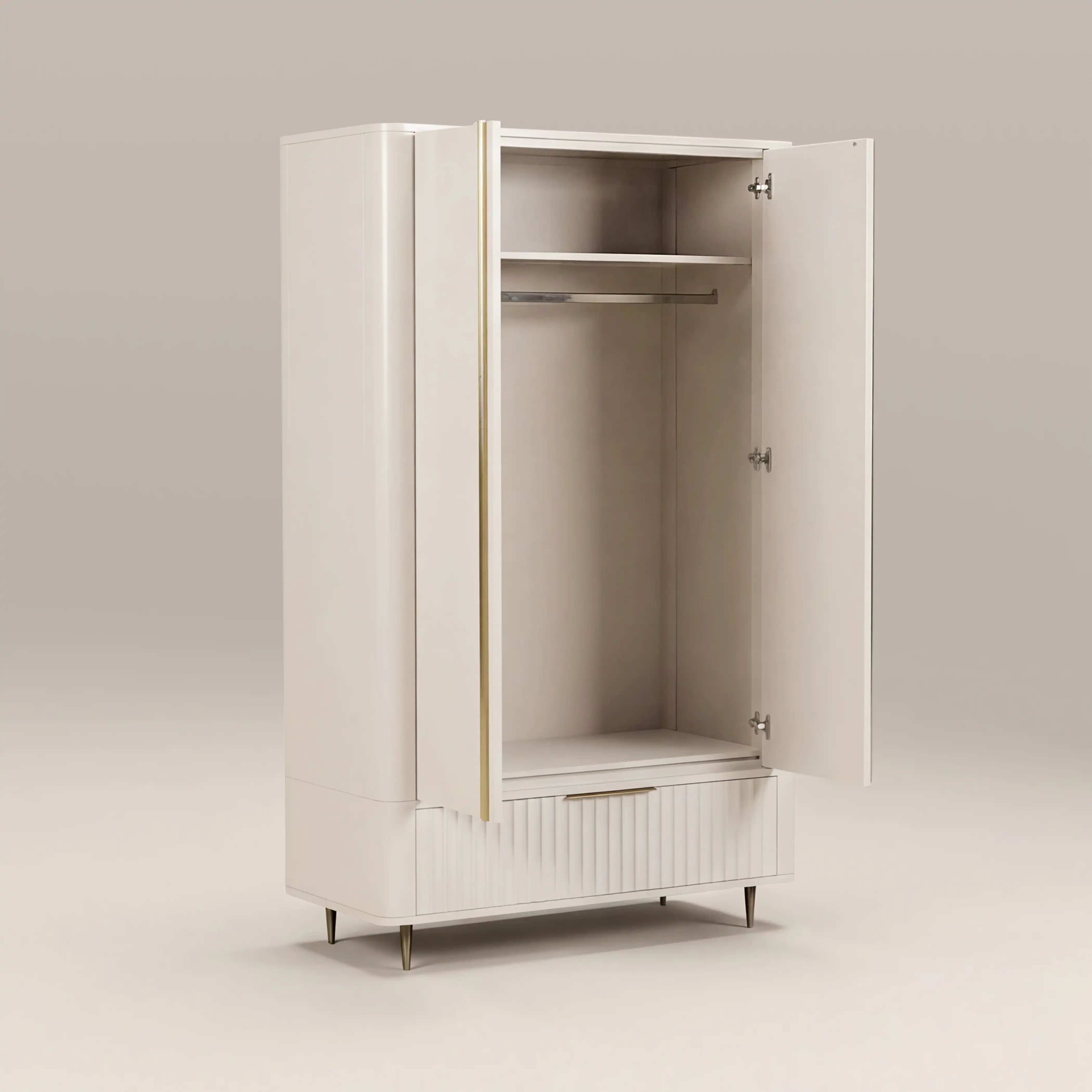 Suvi Double Wardrobe | Ivory - Image 3