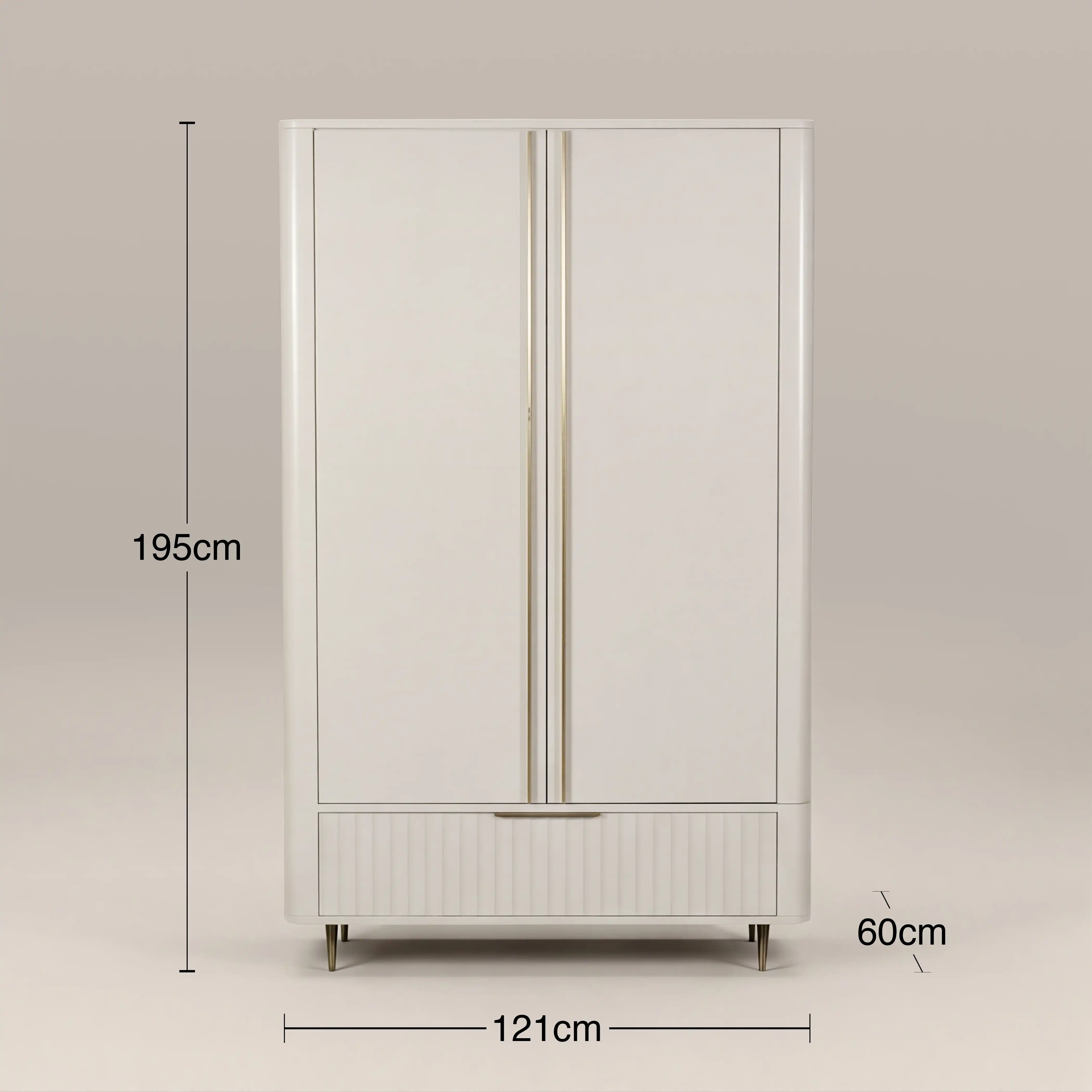 Suvi Double Wardrobe | Ivory - Image 5
