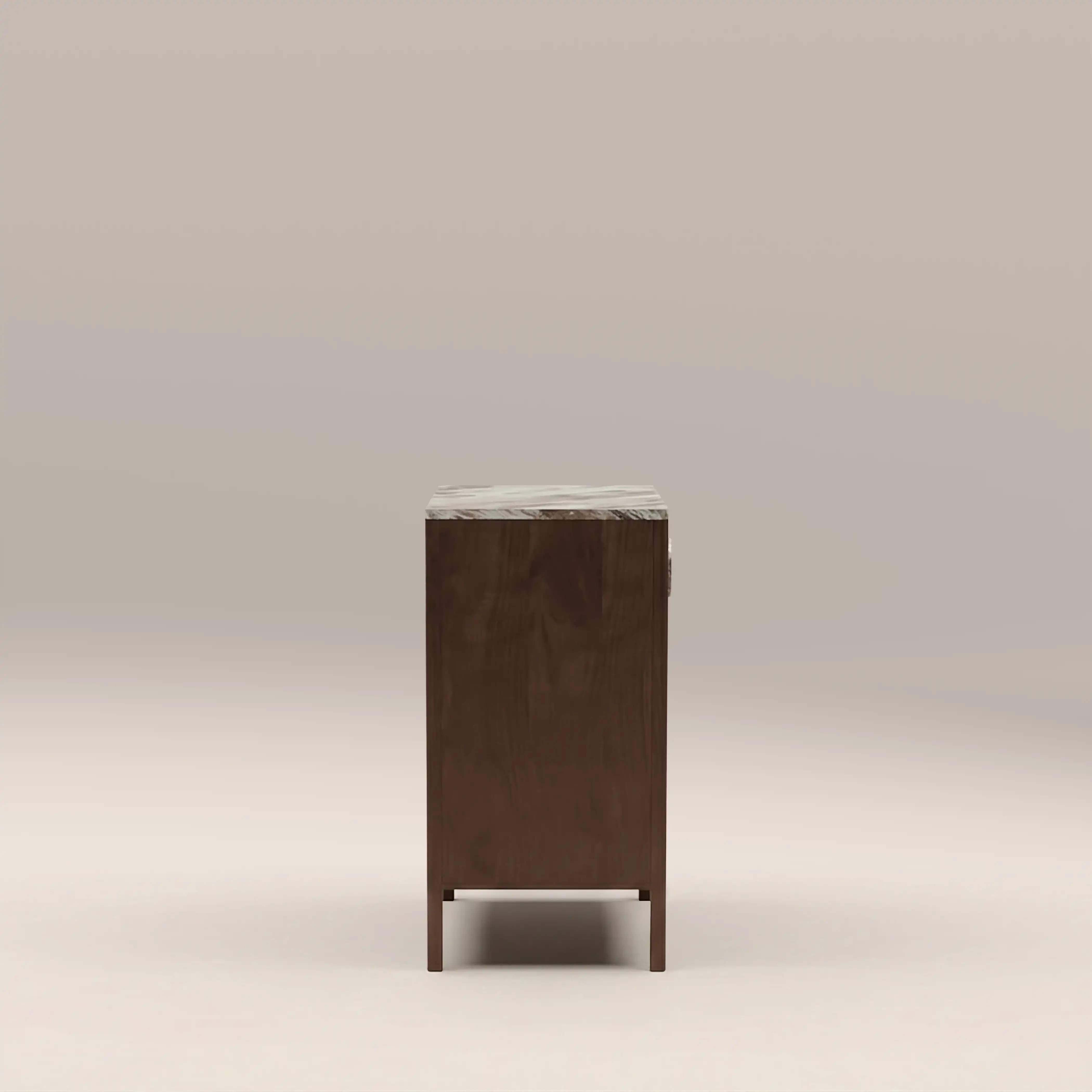 Tana 2 Door Sideboard | French Riviera Honed Marble & Walnut - Image 5
