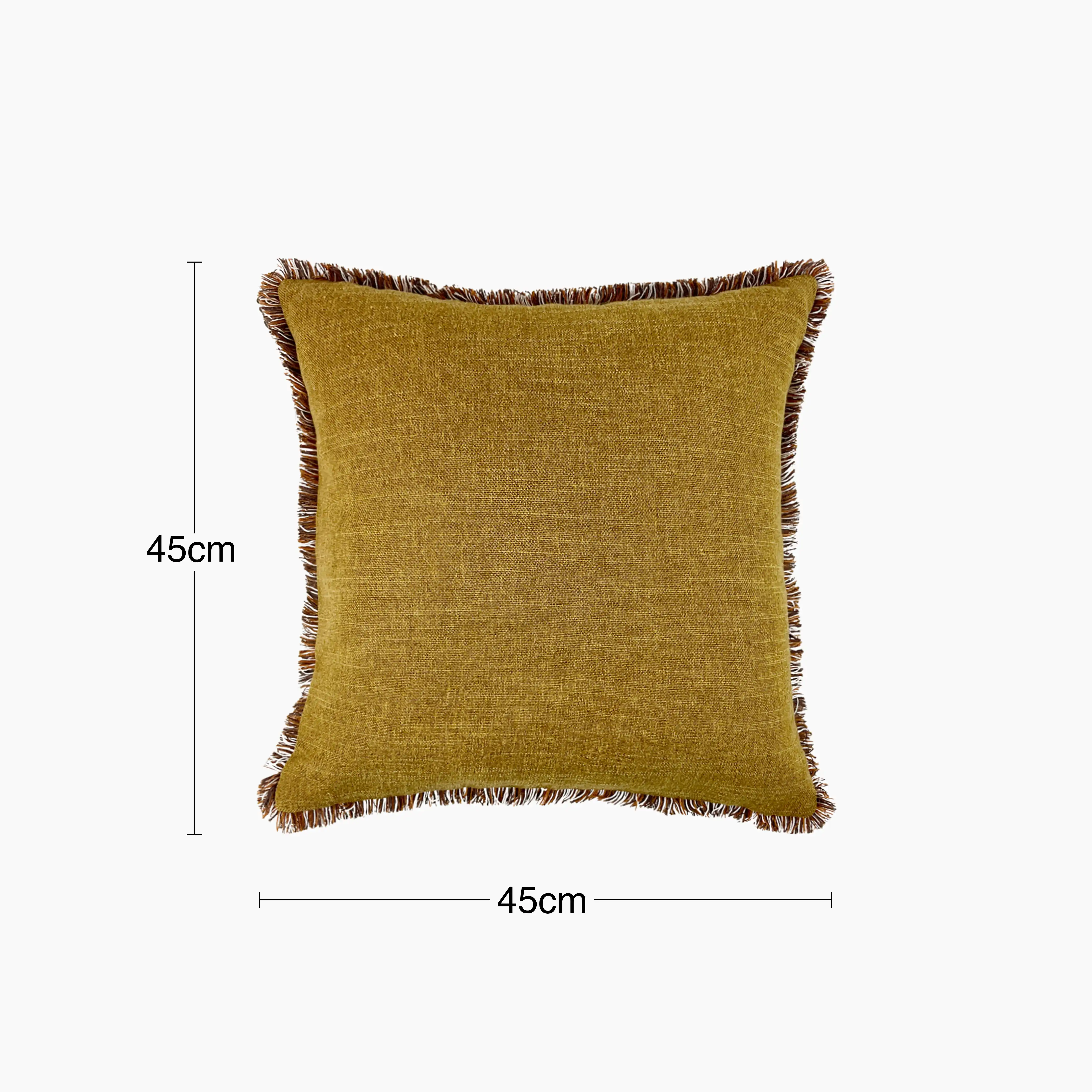 Tassa Square Fabric Cushion | Whiskey Brown - Image 3