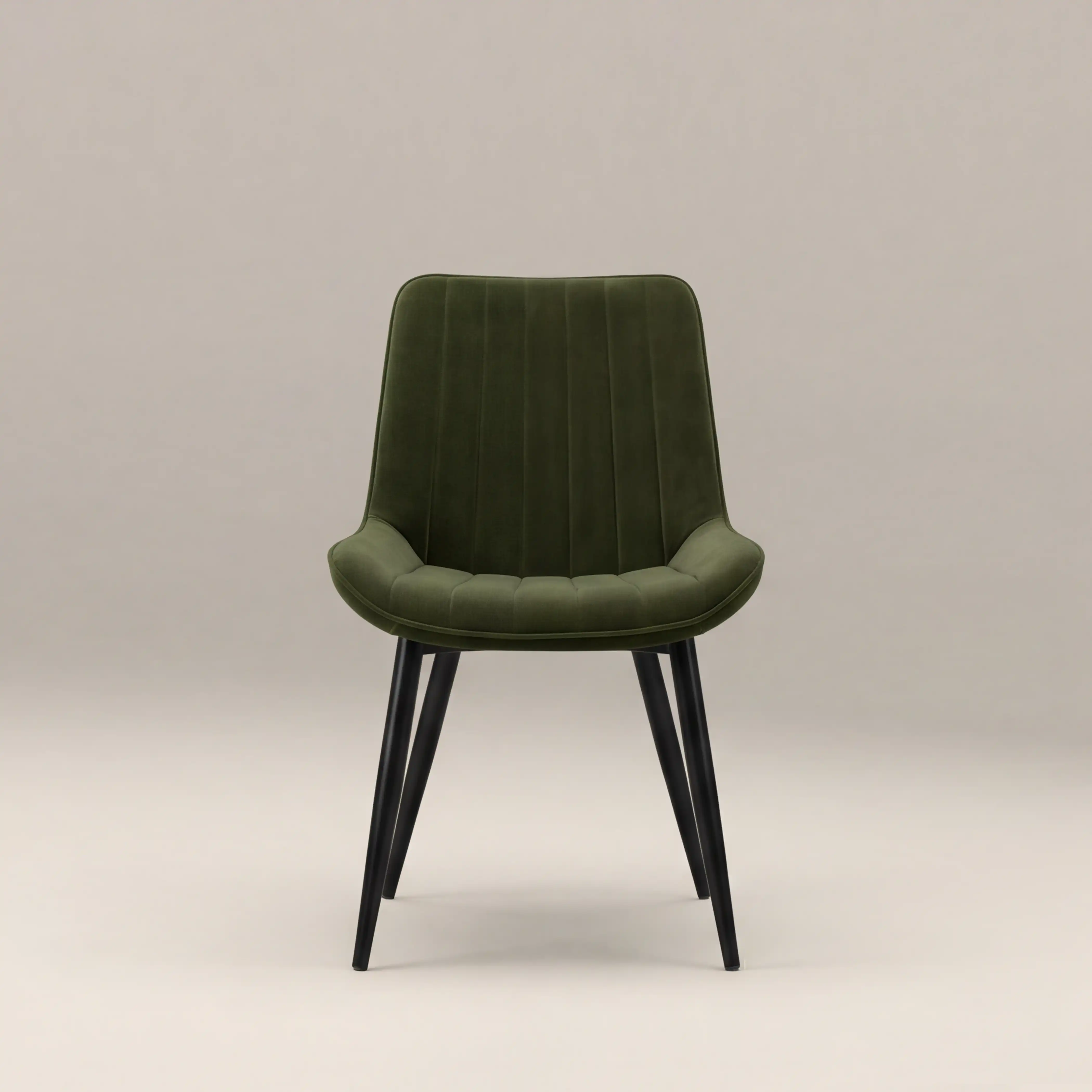 Taylor Dining Chair | Olive Green Sustainable Velvet - Image 2