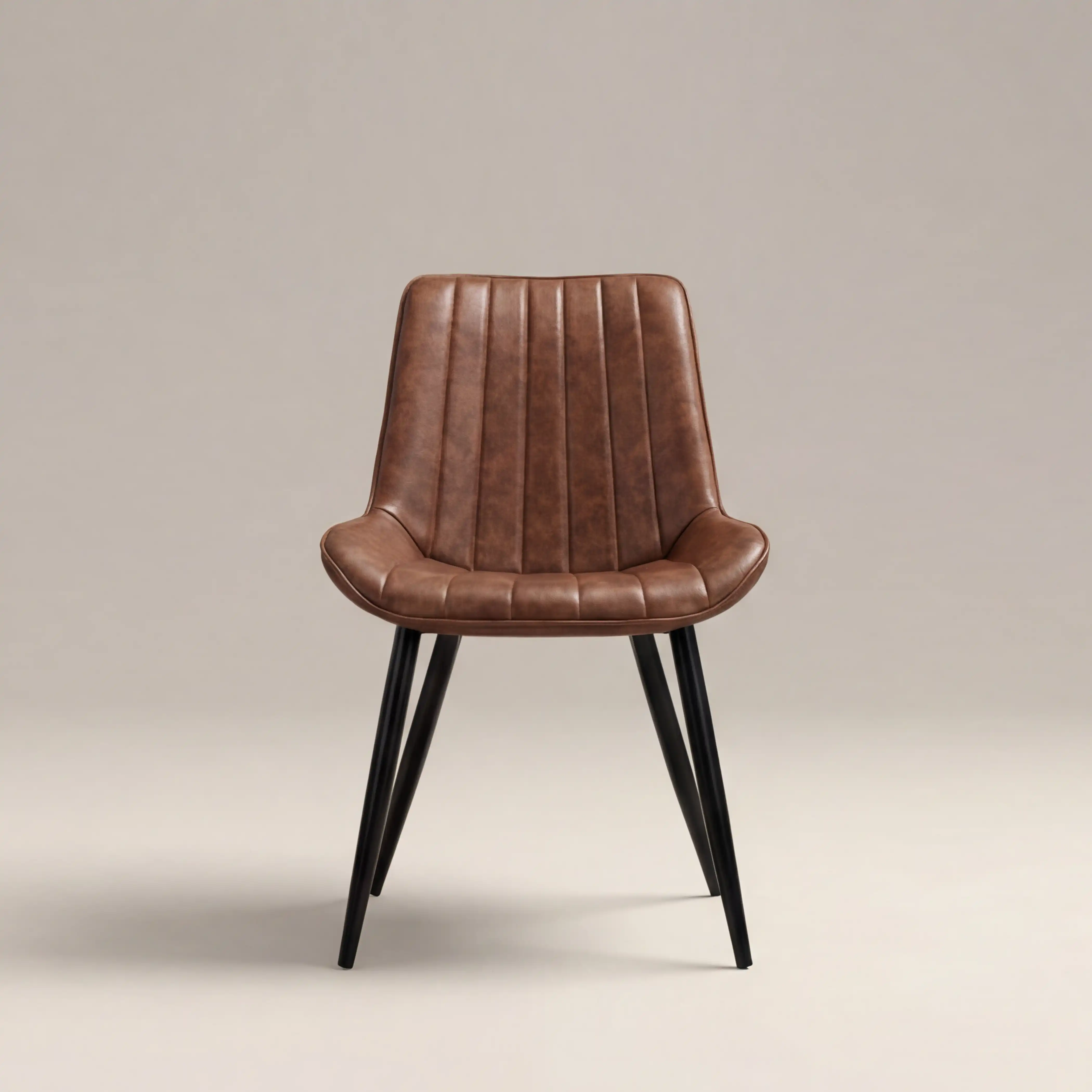 Taylor Dining Chair | Vintage Tan Faux Leather - Image 3
