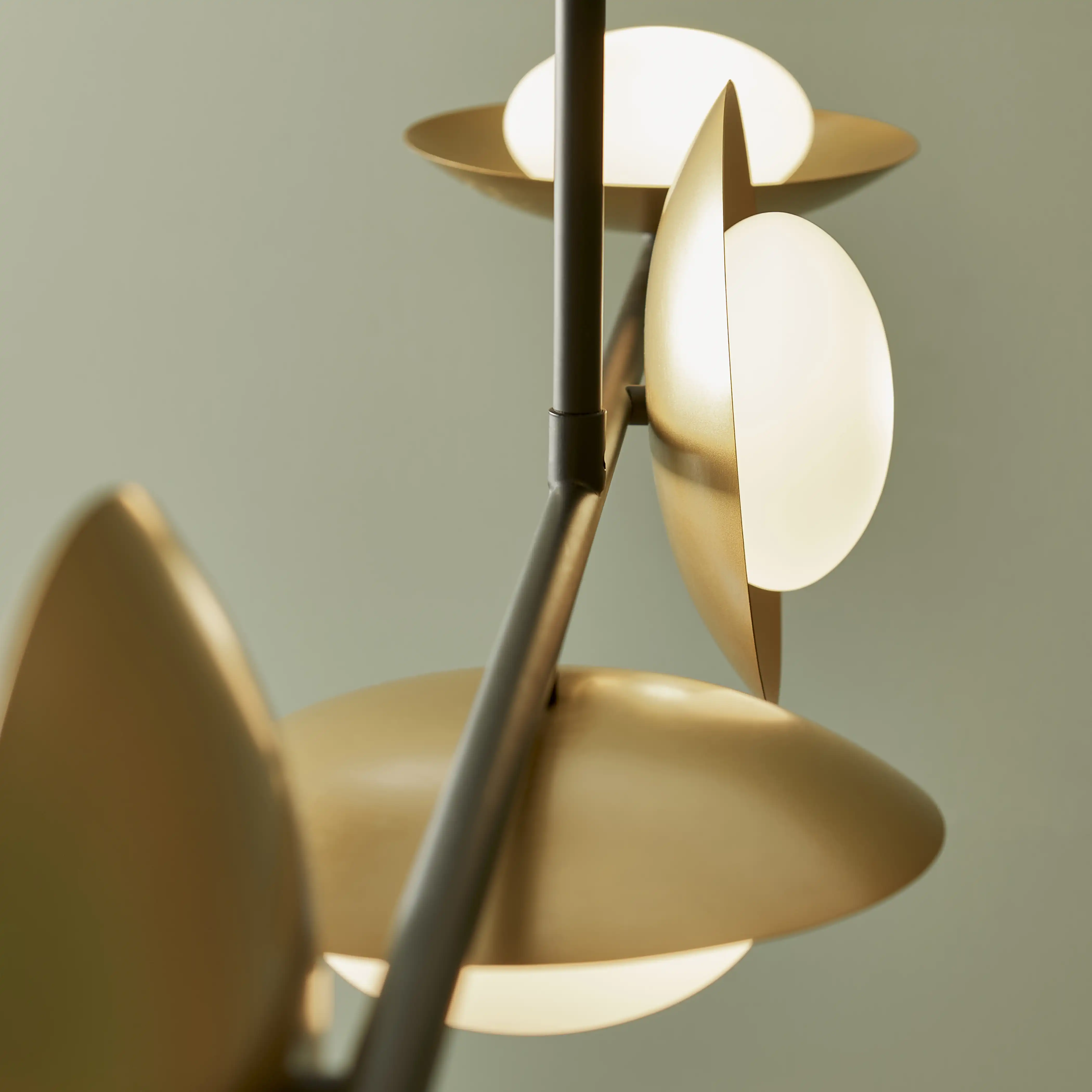Temuka 4 Light Pendant Light | Brass & Black - Image 2