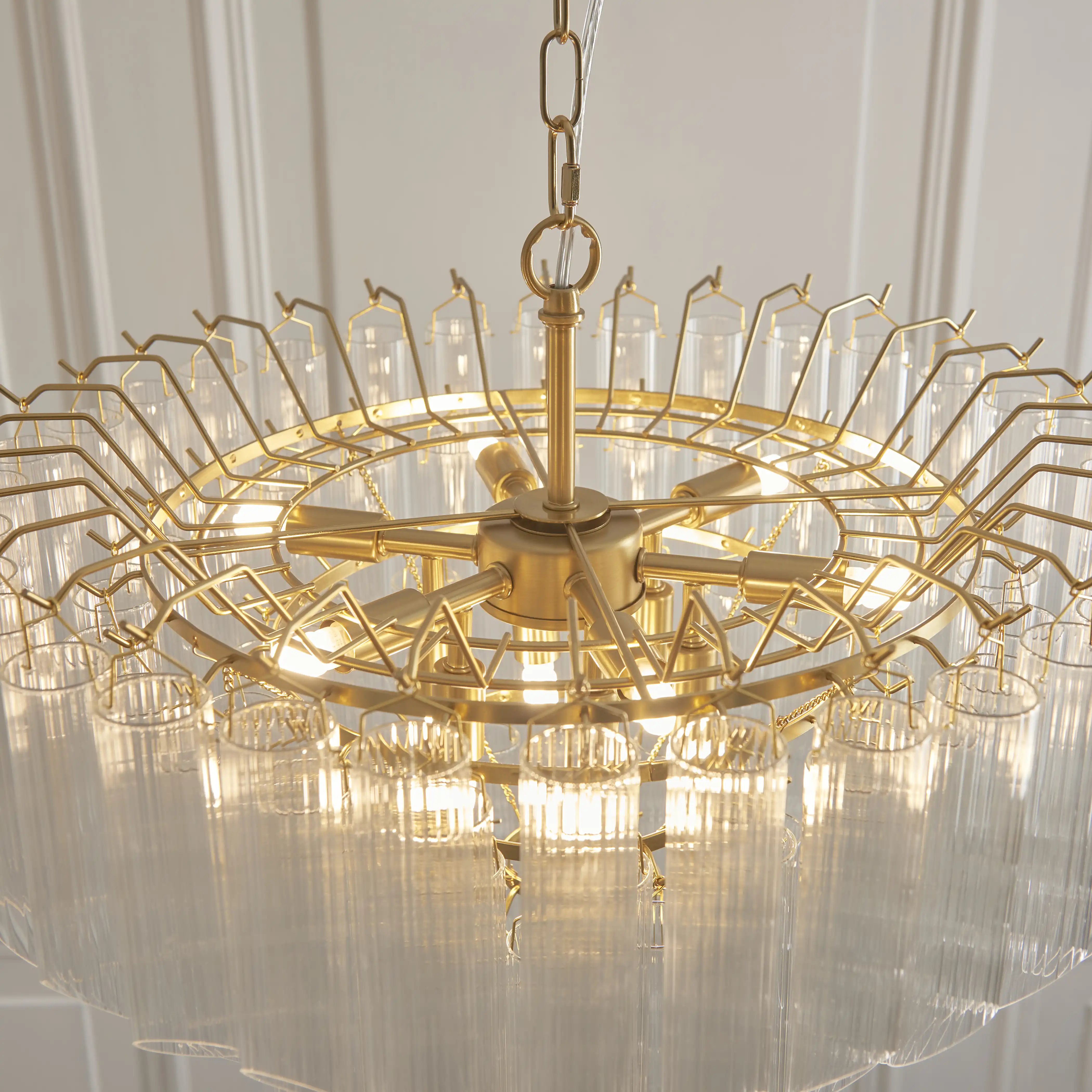 Toulouse 12 Light Pendant Light | Brass - Image 7