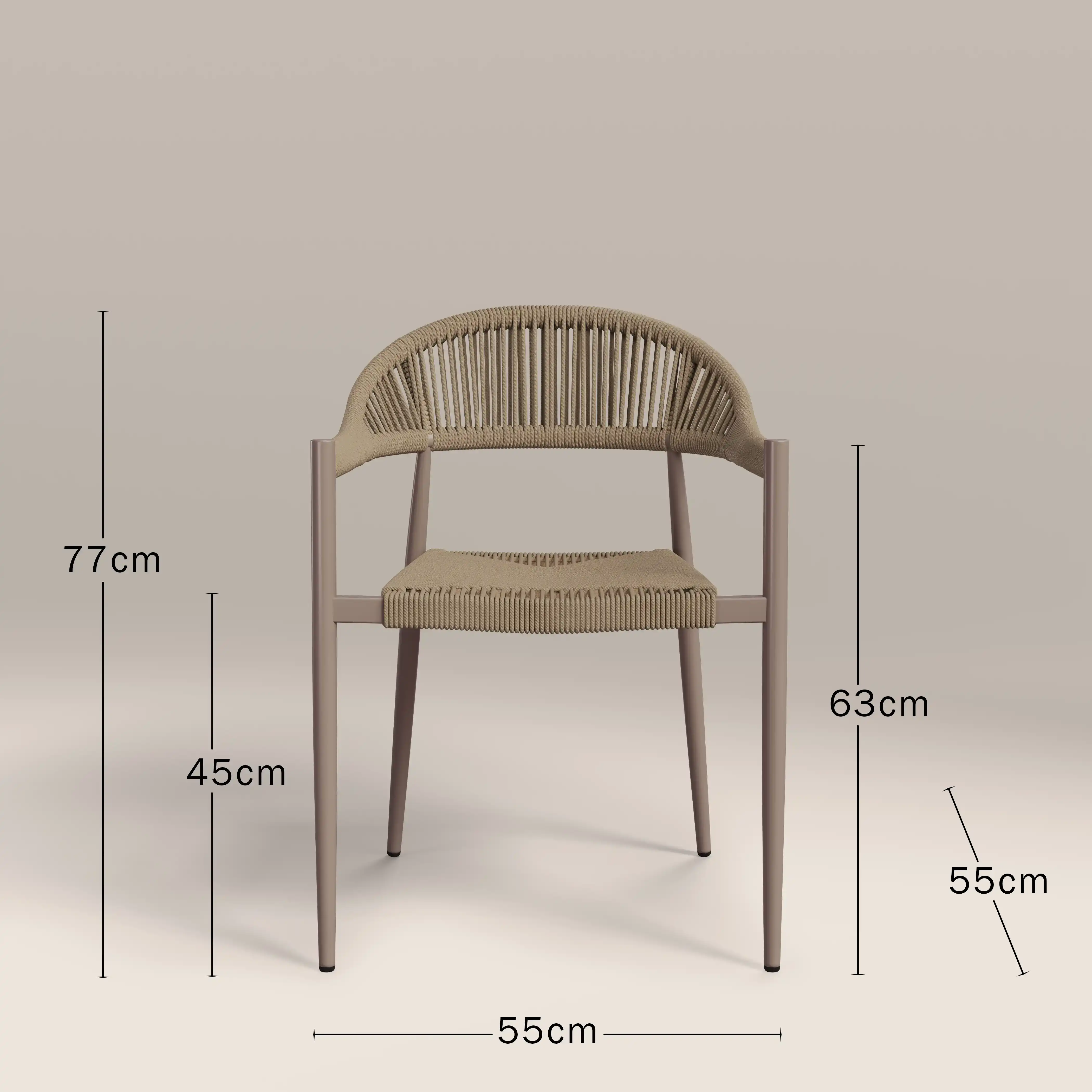 Tullio 2 Seat Garden Bistro Set | Walnut & Natural - Image 7