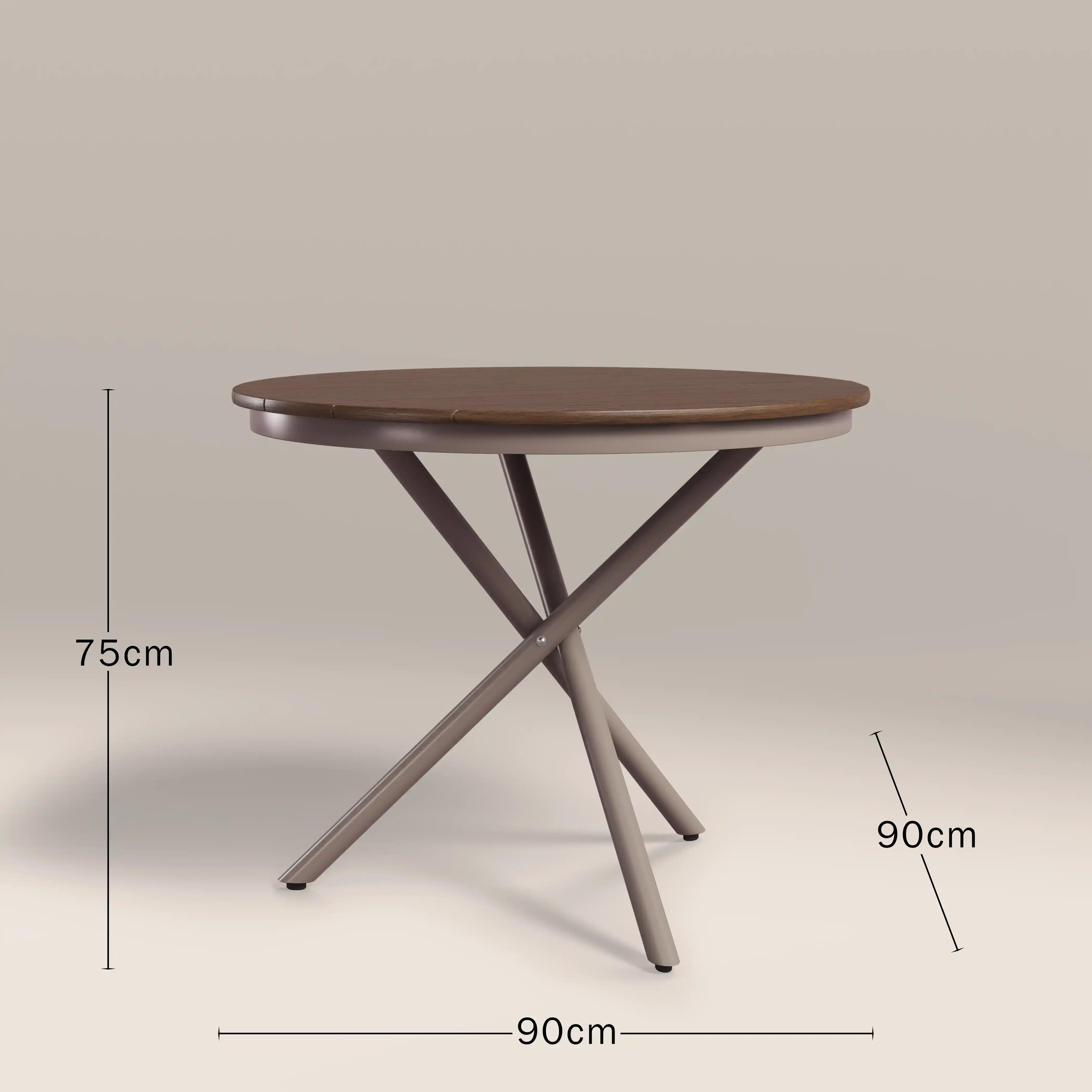 Tullio 2 Seat Garden Bistro Set | Walnut & Olive Green - Image 6