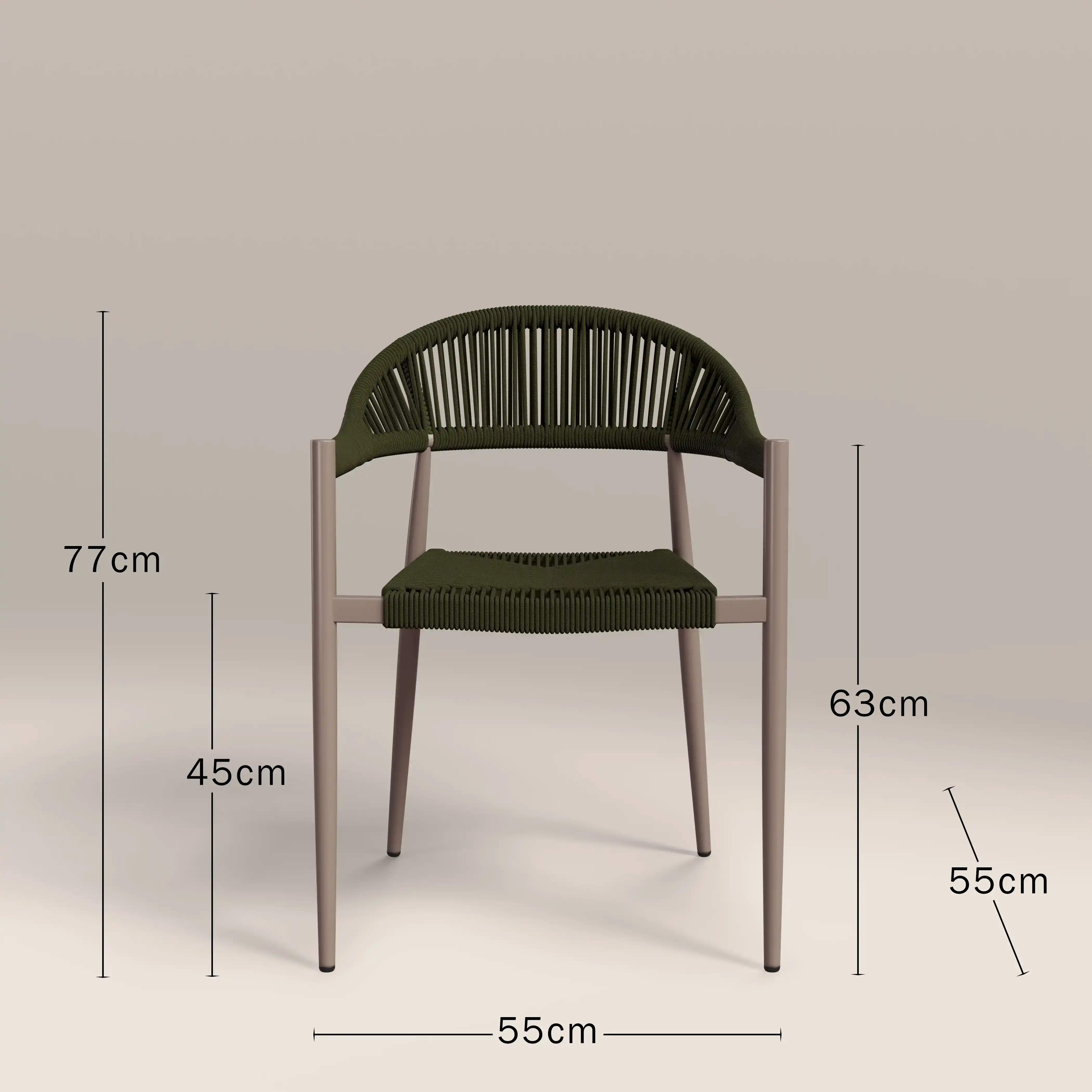 Tullio 2 Seat Garden Bistro Set | Walnut & Olive Green - Image 7