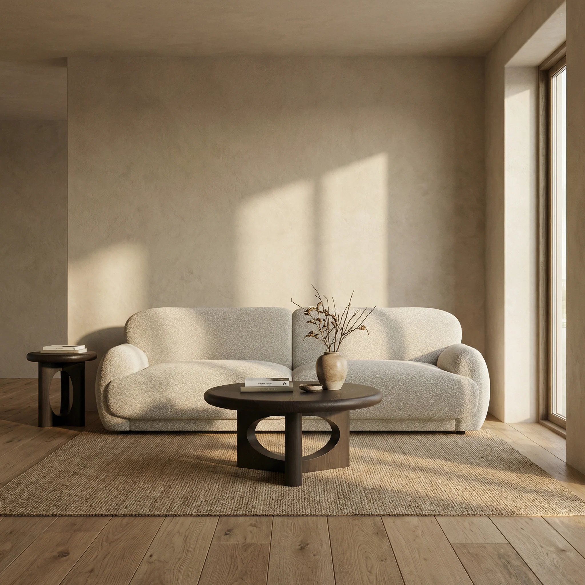 Turner Round Wooden Coffee Table | Dark Walnut - Image 2