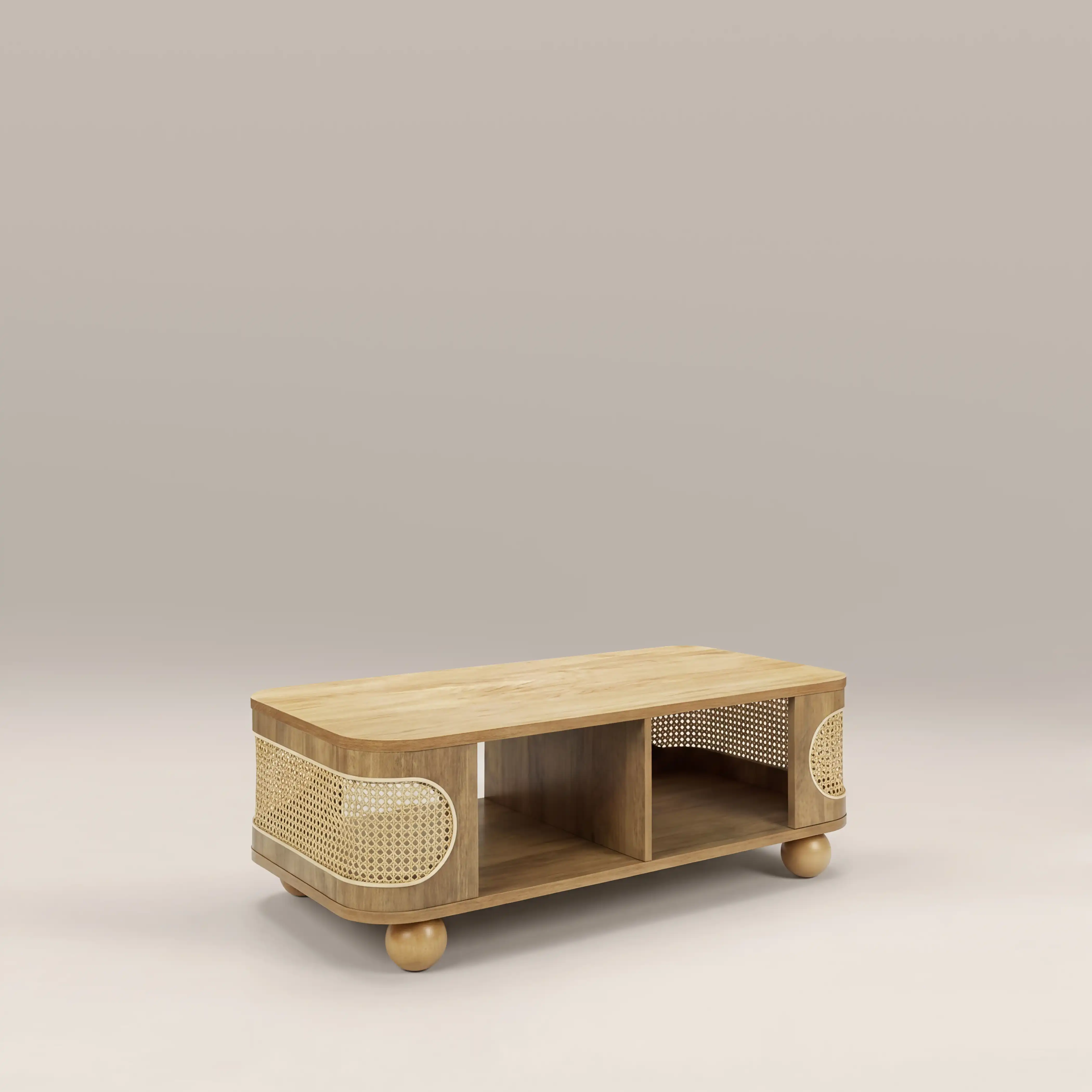 Una Rectangle Wooden Coffee Table | Oak & Cane - Image 3