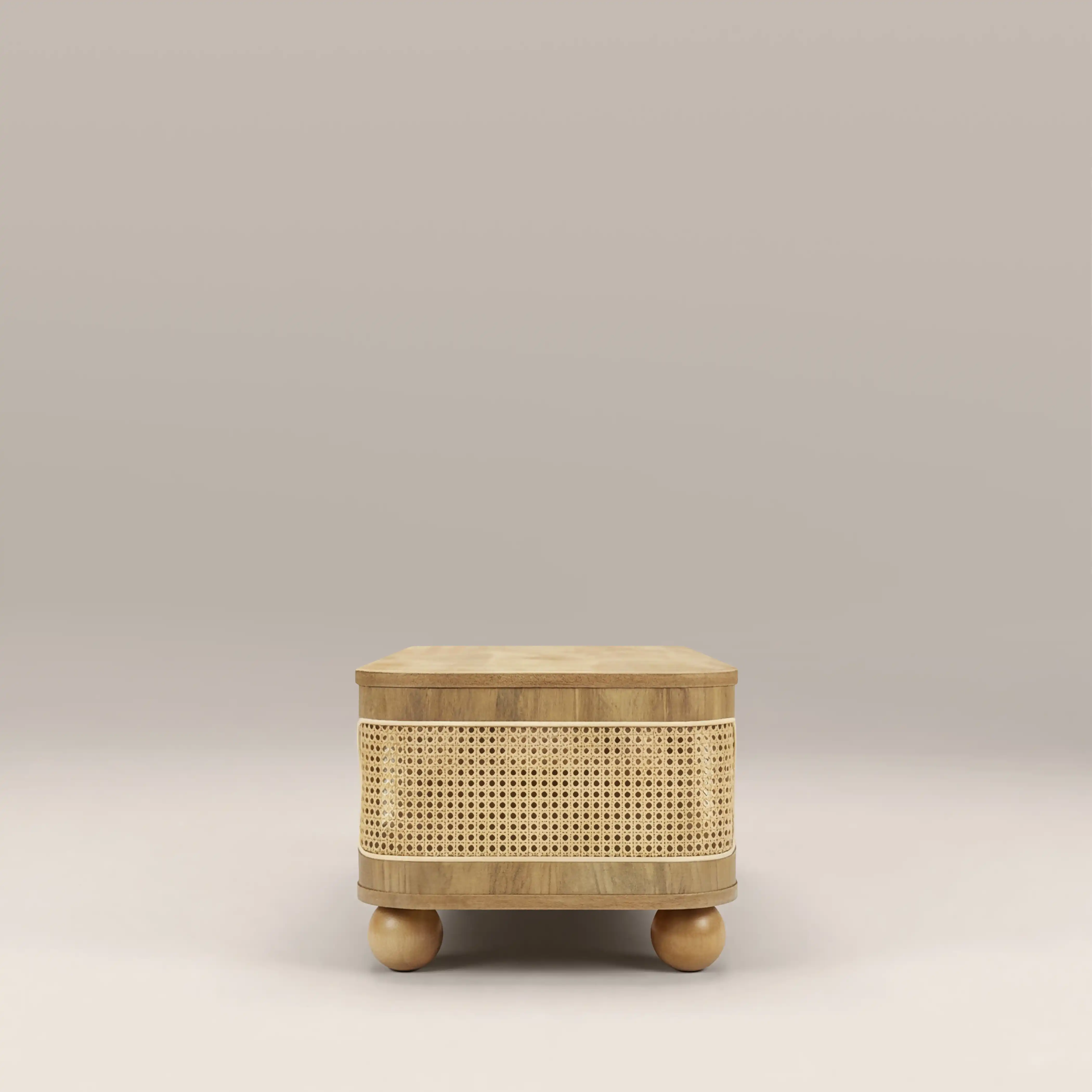 Una Rectangle Wooden Coffee Table | Oak & Cane - Image 4